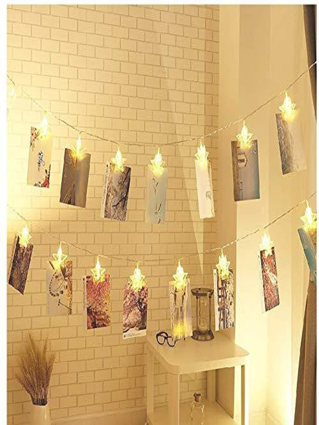 ENORMITY 2.49m Warm Yellow 15 LEDs Photo Clip String Lights