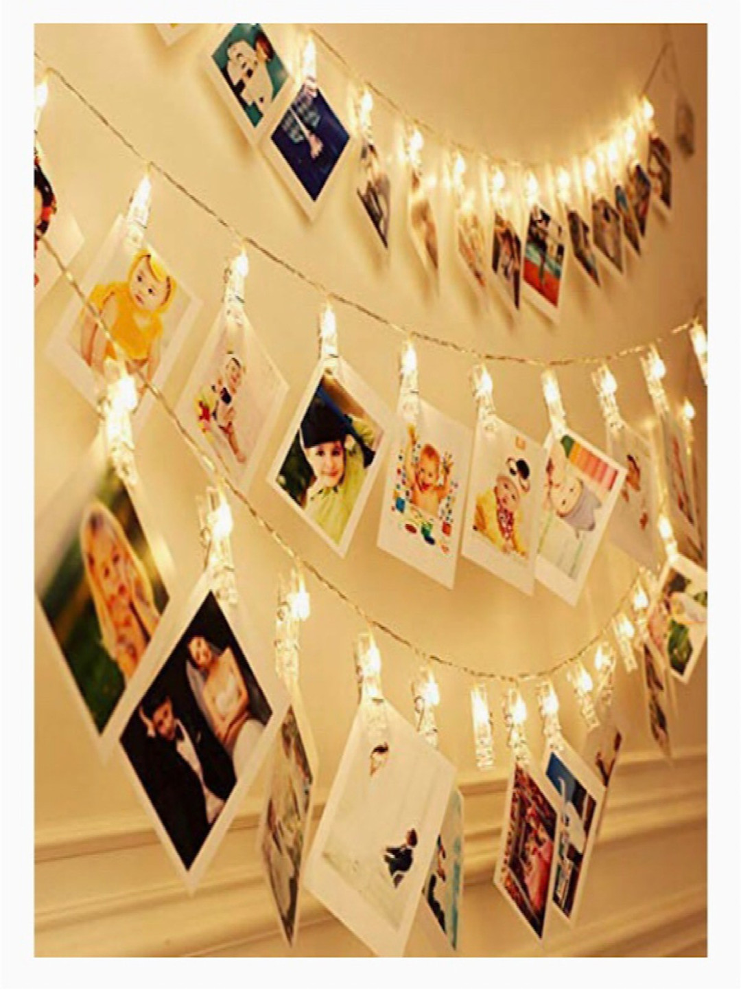 SPARK WORLD Yellow Photo Clip Bulb String Lights