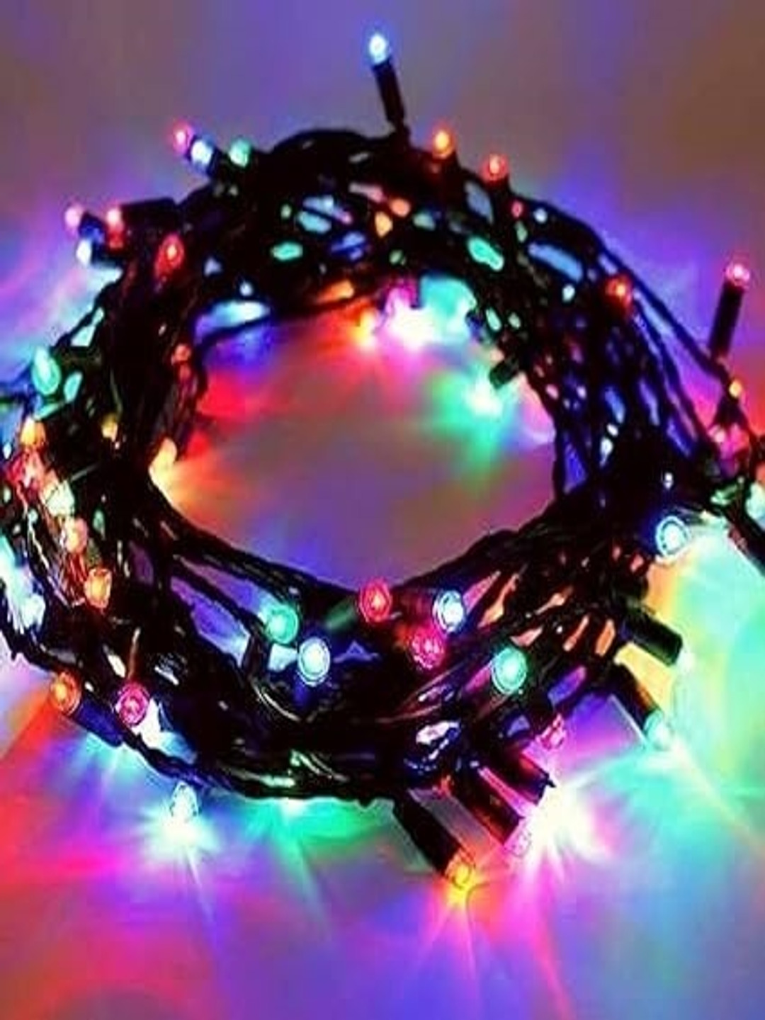 SPARK WORLD Black Cylindrical Shape String Lights