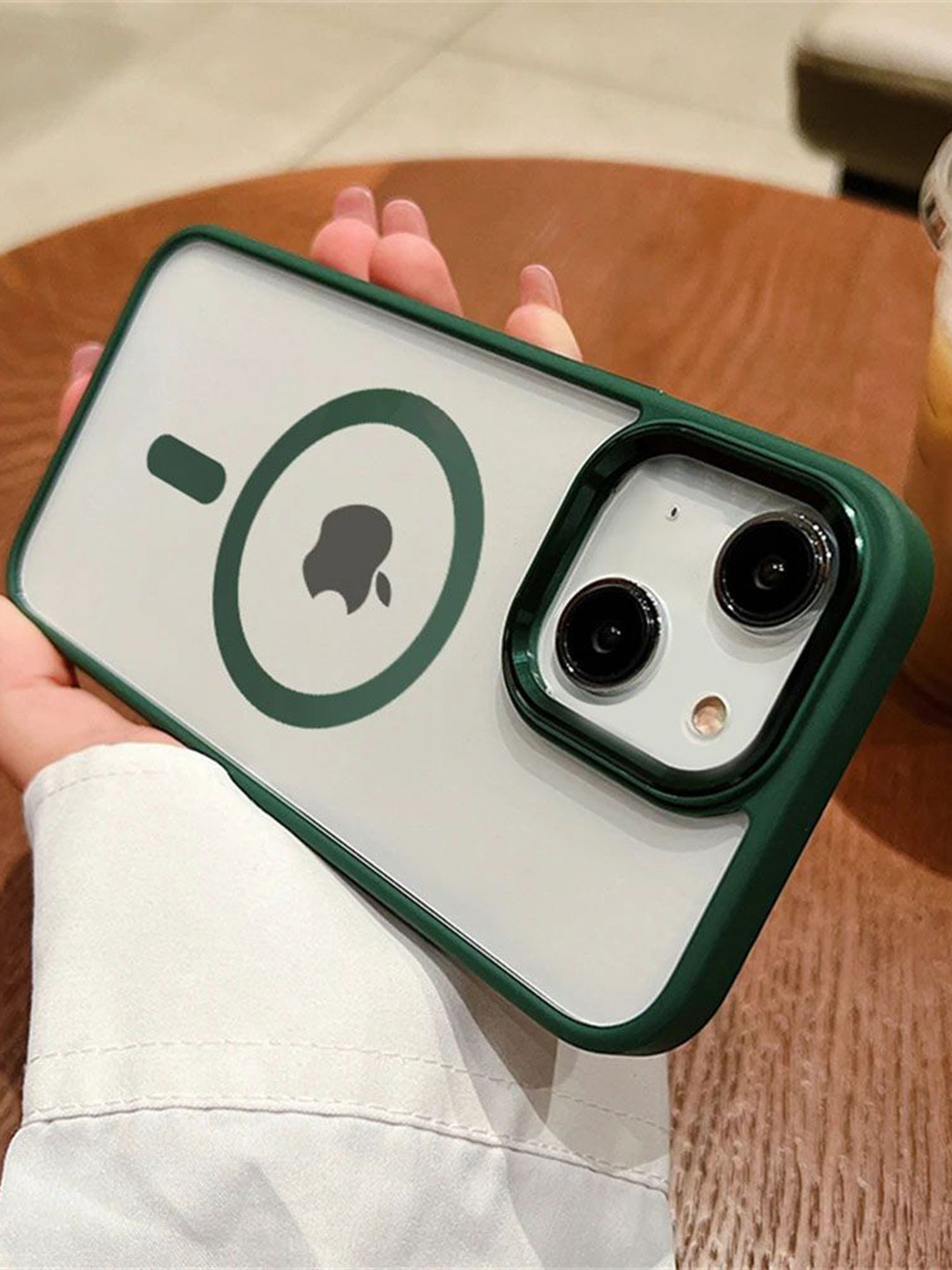 Luxury Kase LK096 Magnetic Wireless Charging Lens Protector iPhone 14 Plus Back Case