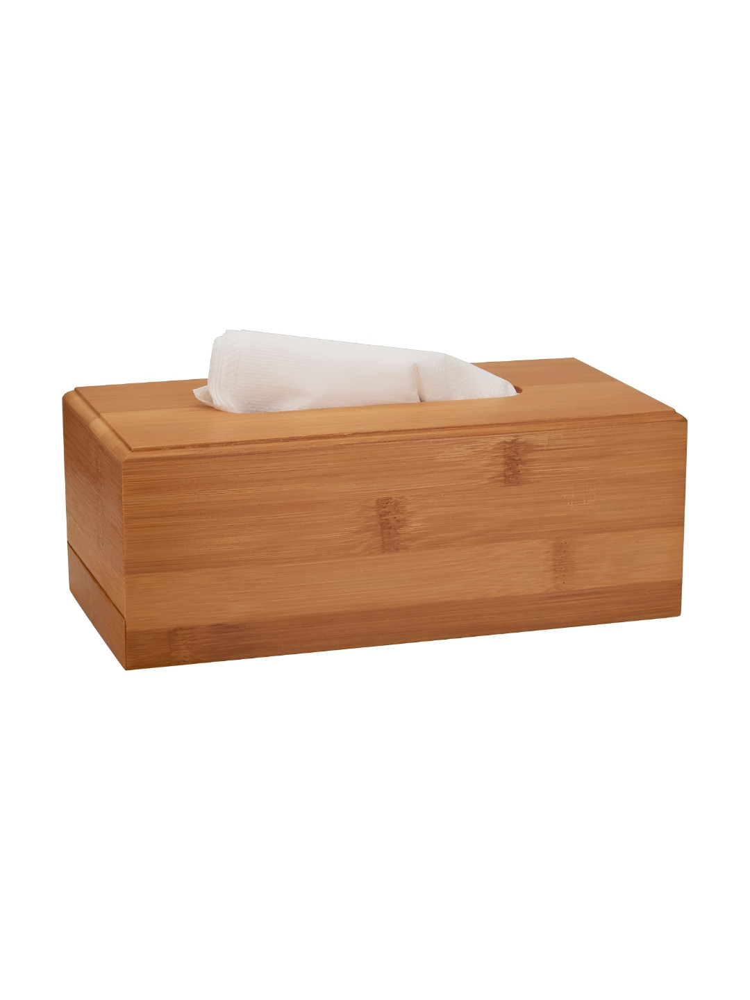 Black gold Brown Rectangular Bamboo Tissue Paper Holder Box