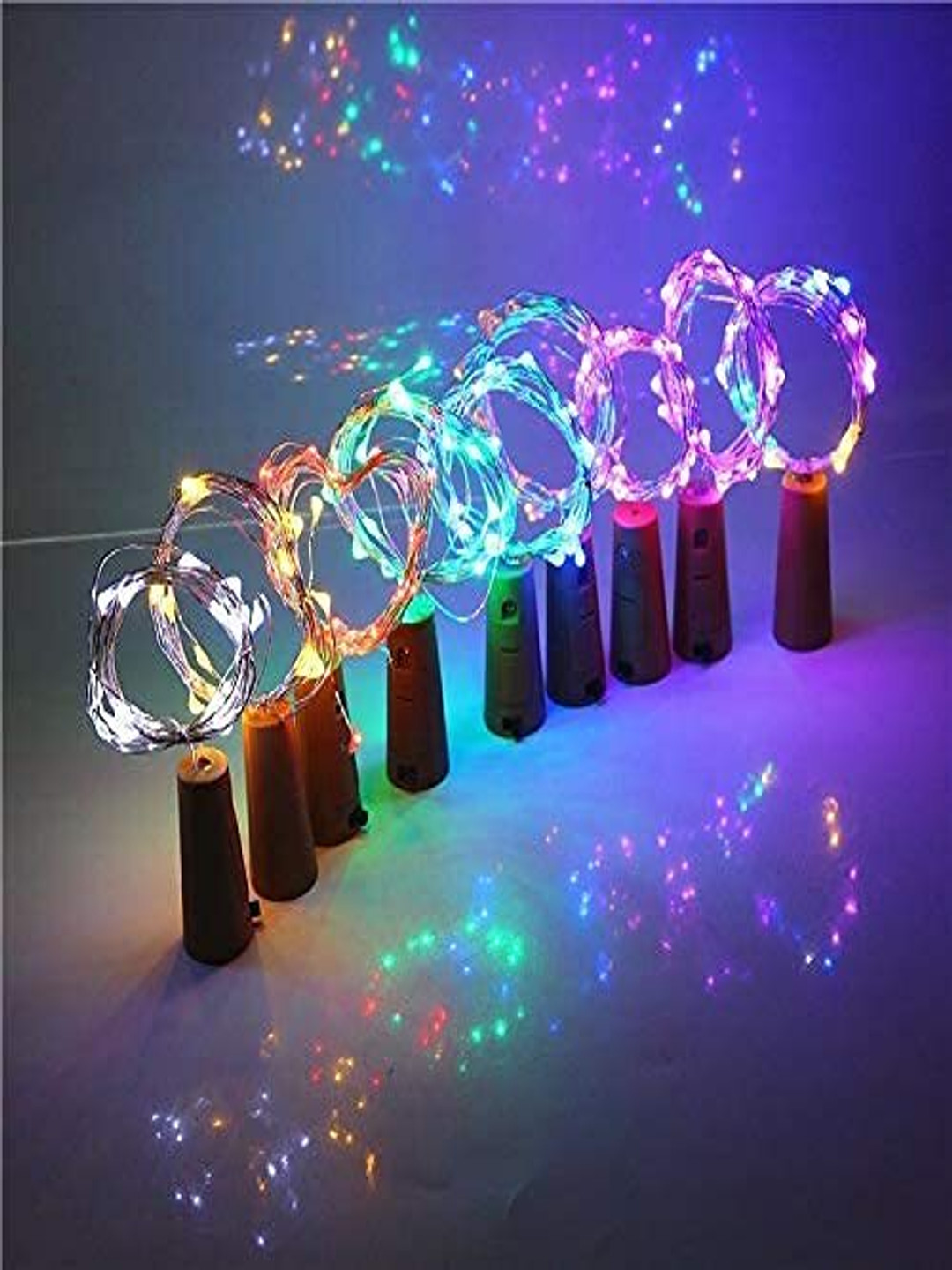 SPARK WORLD 2m Multicolor Rice Shape 4 Piece String Lights