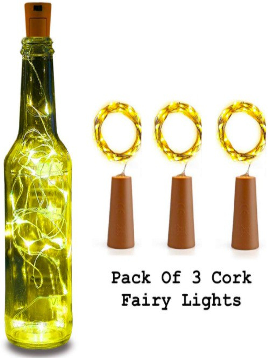 ENORMITY 1.98m Warm Yellow More than 360 LEDs Rice Shape 3 Piece String Lights