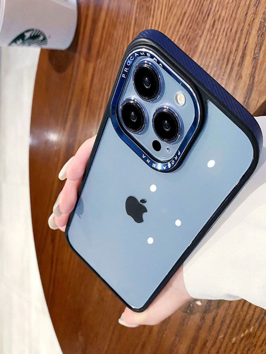 Luxury Kase LK084 Carbon Fiber Texture Leather Frame iPhone 14 Pro Max Back Case