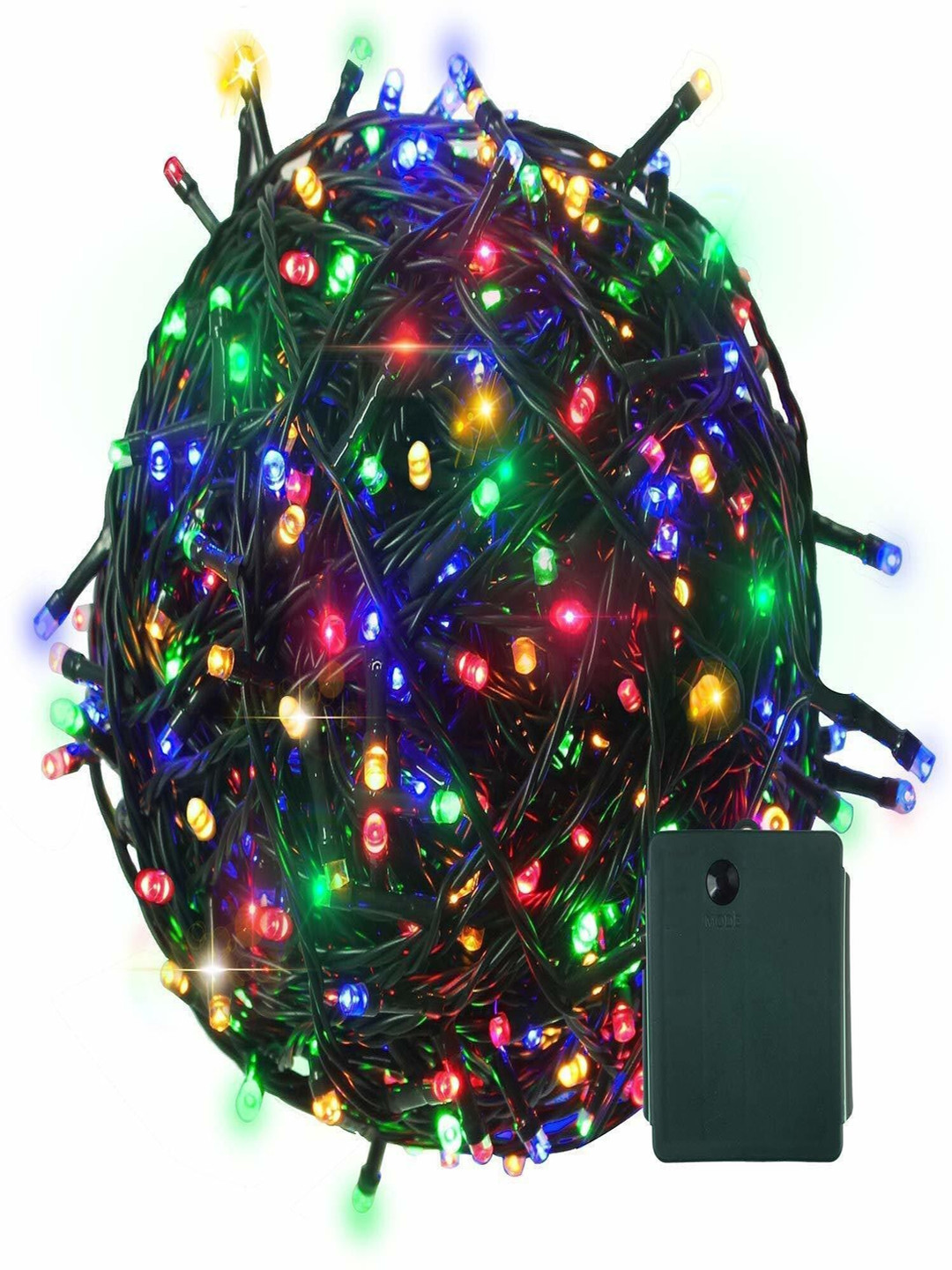 SPARK WORLD Black Rice Shape String Lights