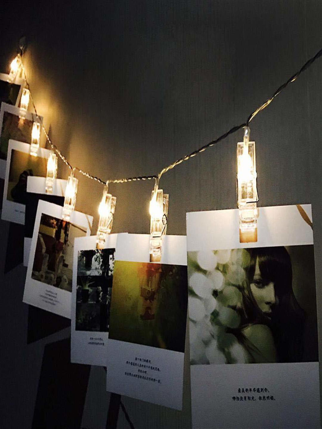 SPARK WORLD Yellow Photo Clip Shape LED Fairy String Lights