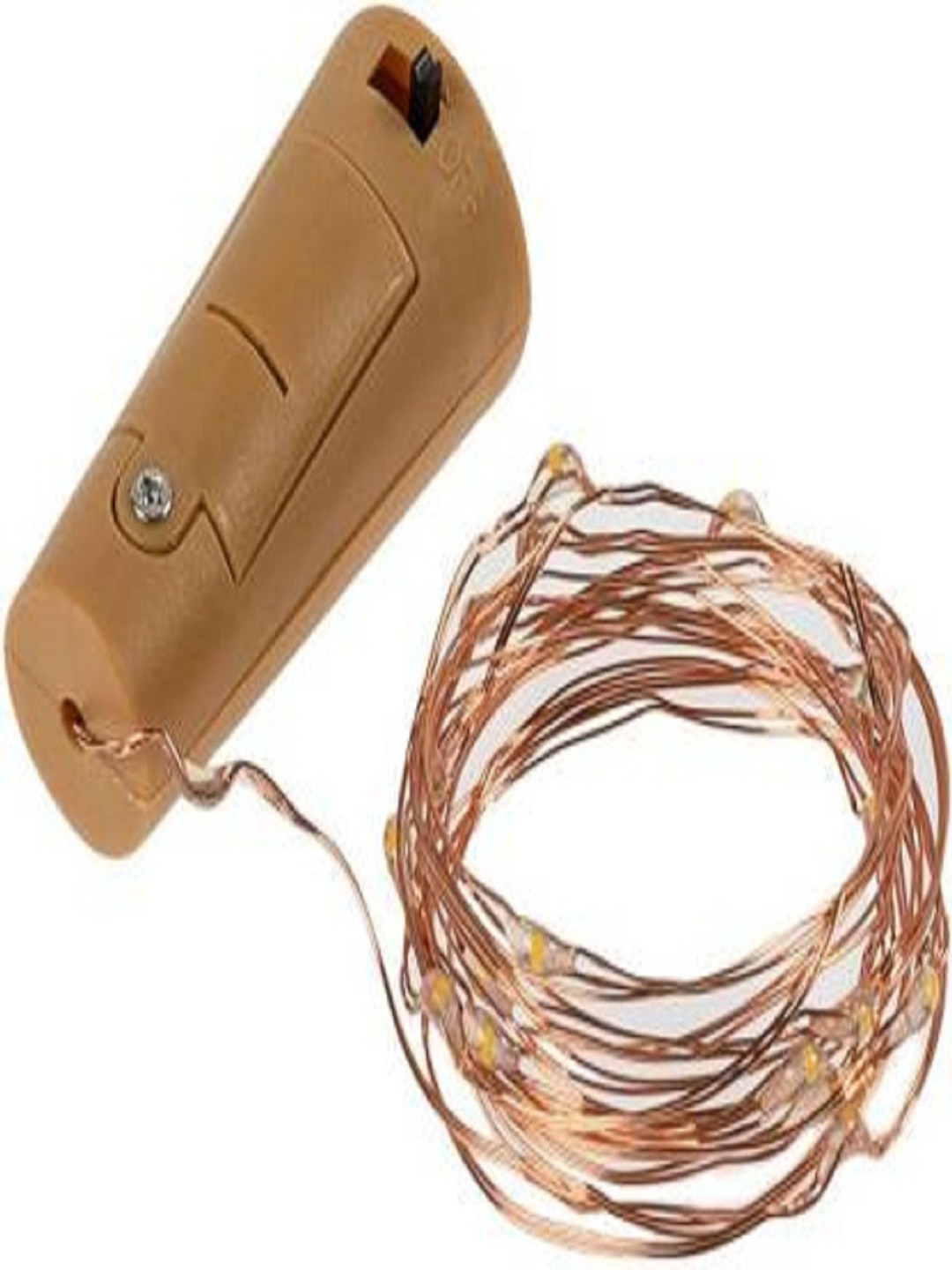 SPARK WORLD Gold Toned Cork LED String Light