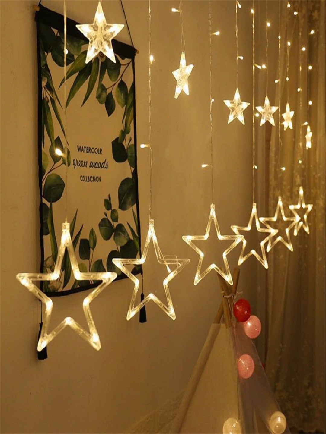 ENORMITY Golden Yellow Star Shaped LED String Lights