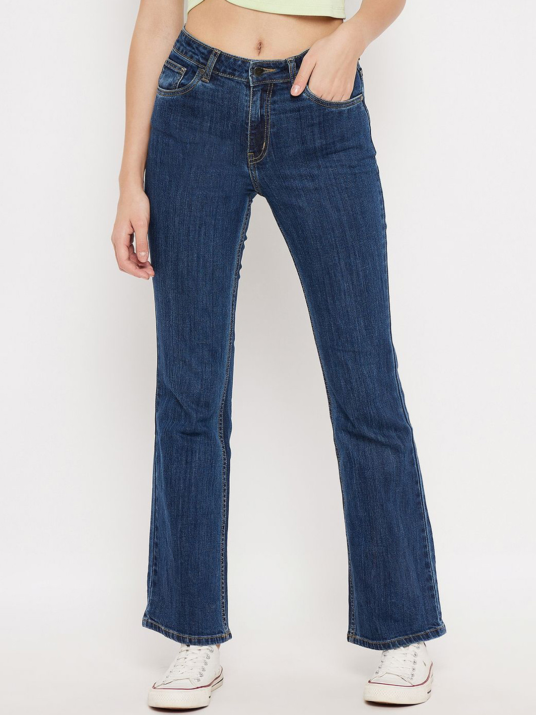 Madame Women No Fade Mid-Rise Flared  Jeans