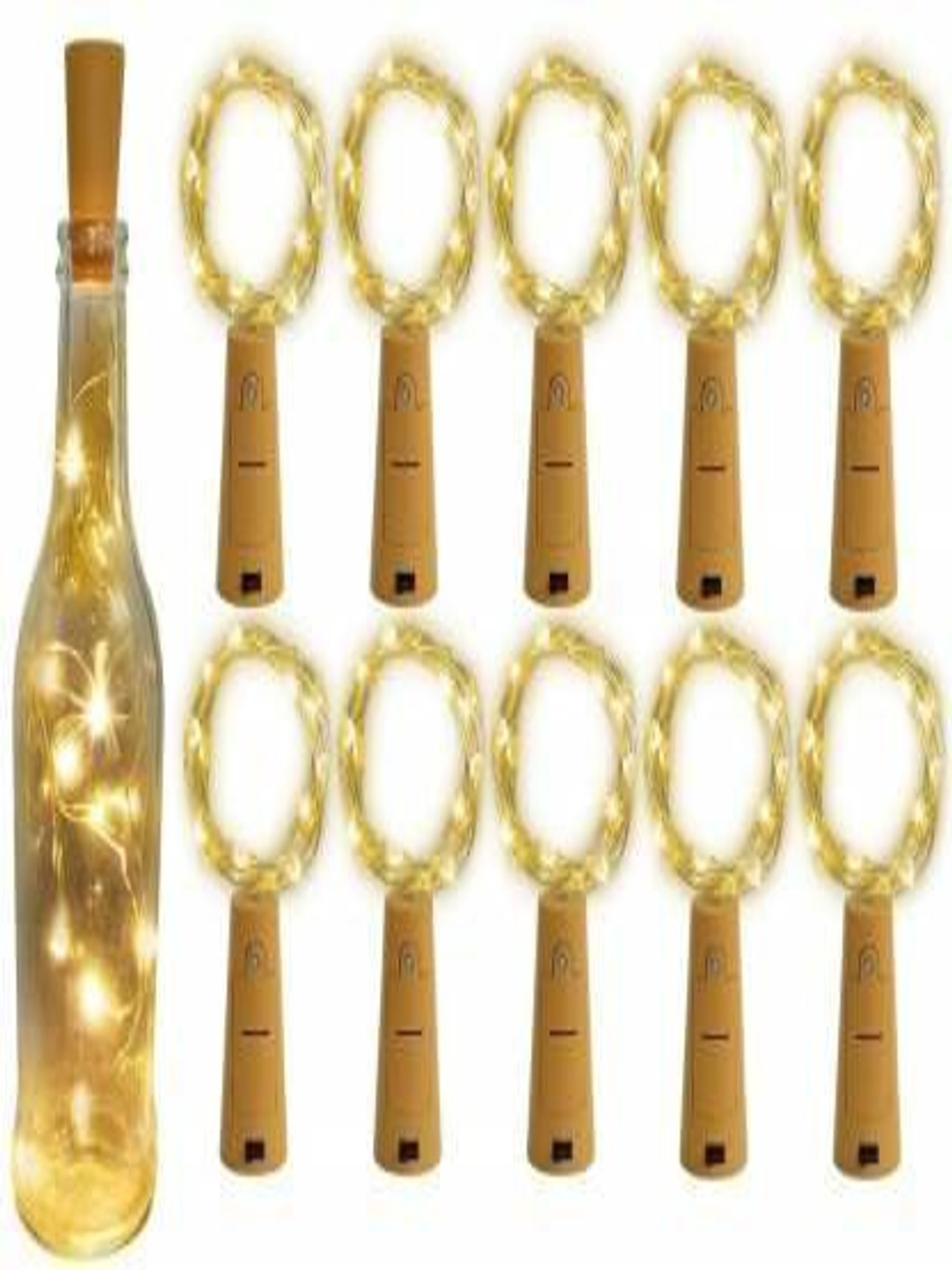 SPARK WORLD Yellow 20 Bulb Rice-Shaped String Lights