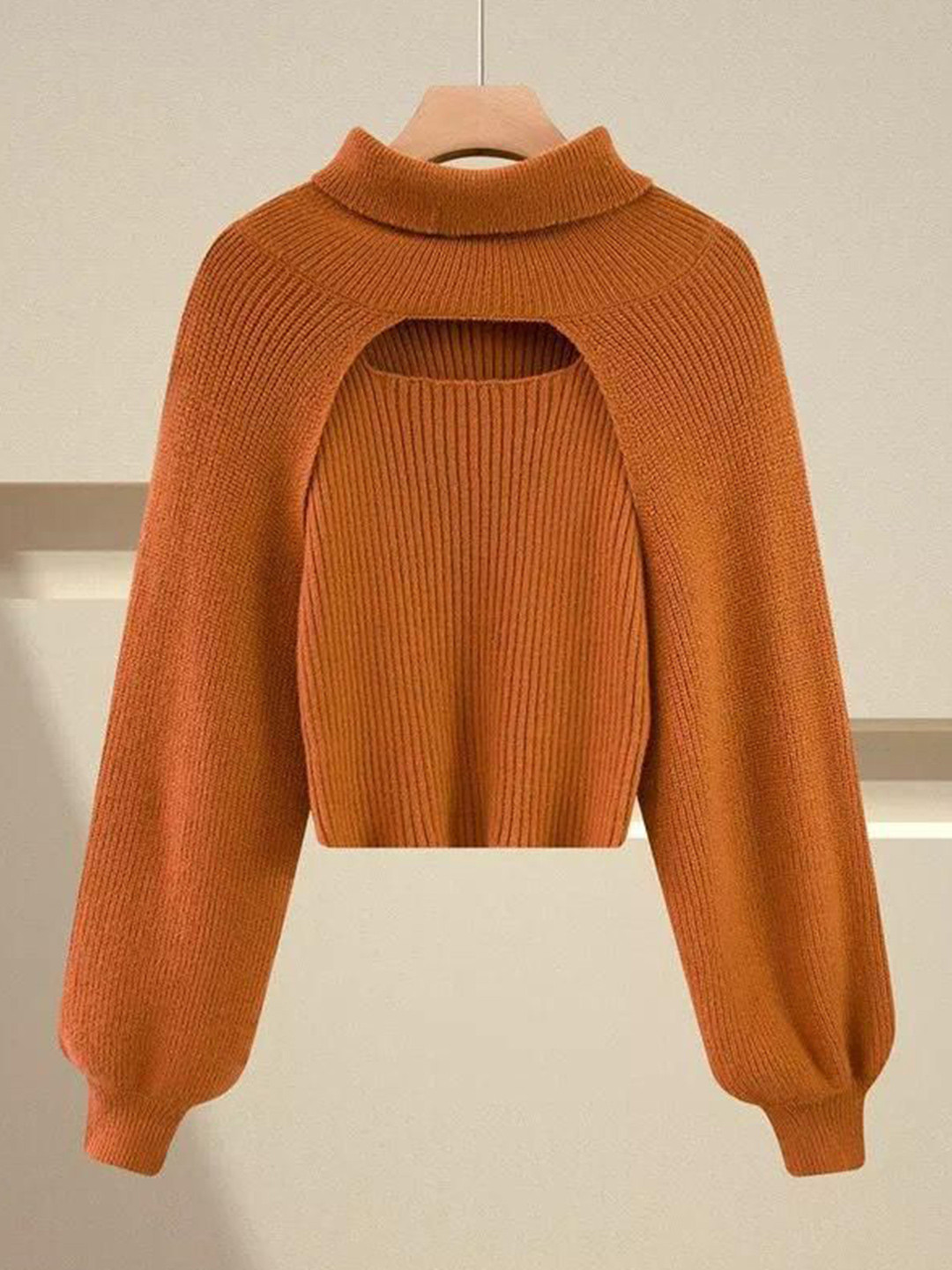 Miss Mosa By Akanksha  Women Rust Marame Two Piece Sweater Set