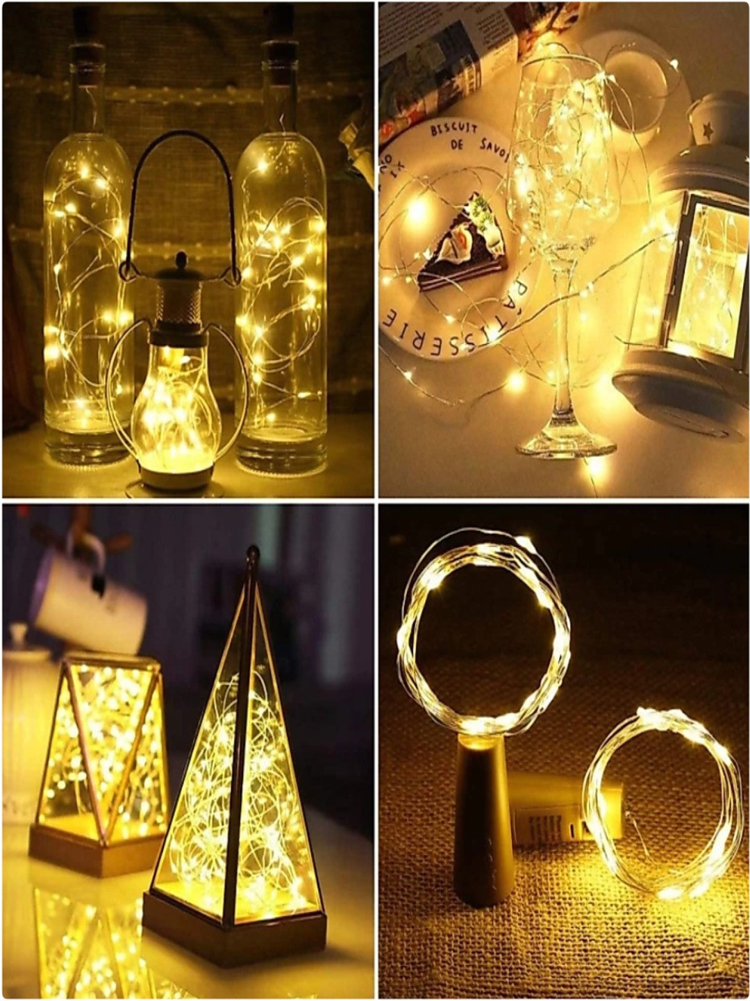 ENORMITY Yellow 8 Pieces LED String Lights