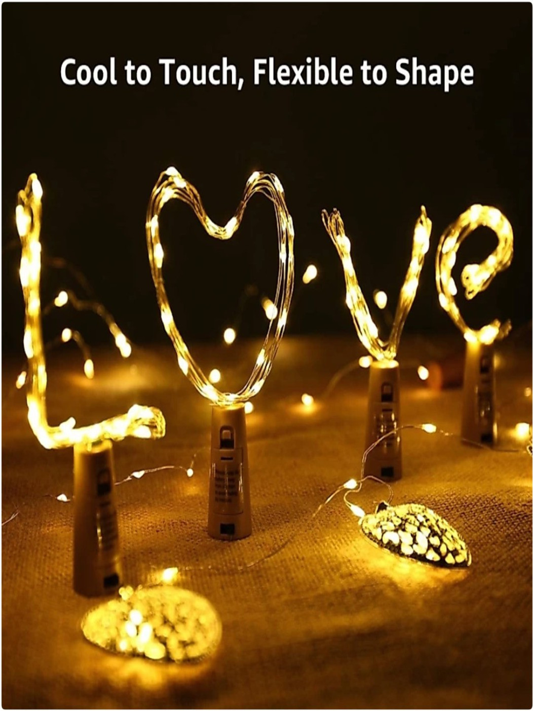 SPARK WORLD 1.98m Warm Yellow More than 360 LEDs Rice Shape 4 Piece String Lights
