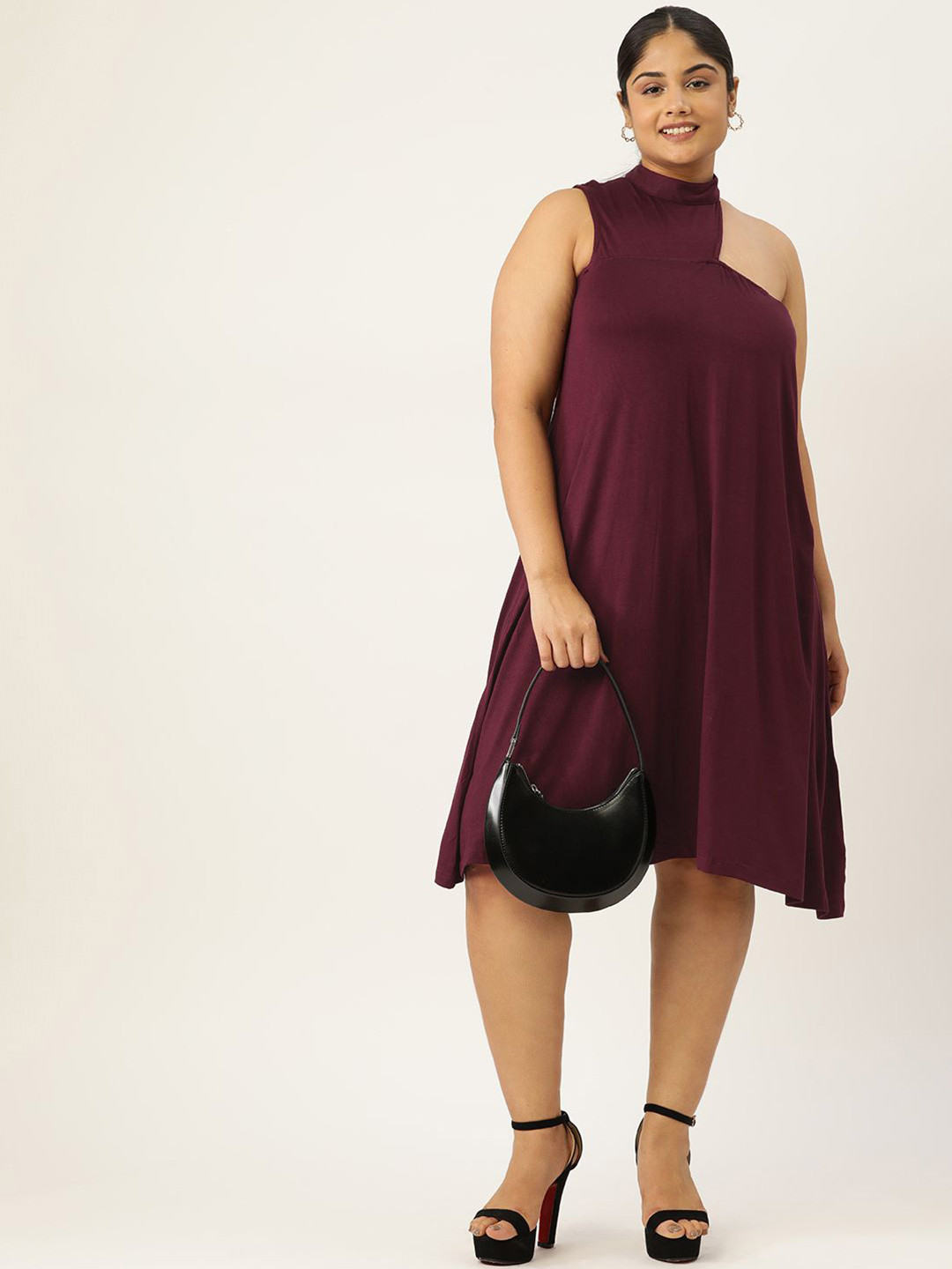 theRebelinme Women A-Line Midi Plus Size Dress