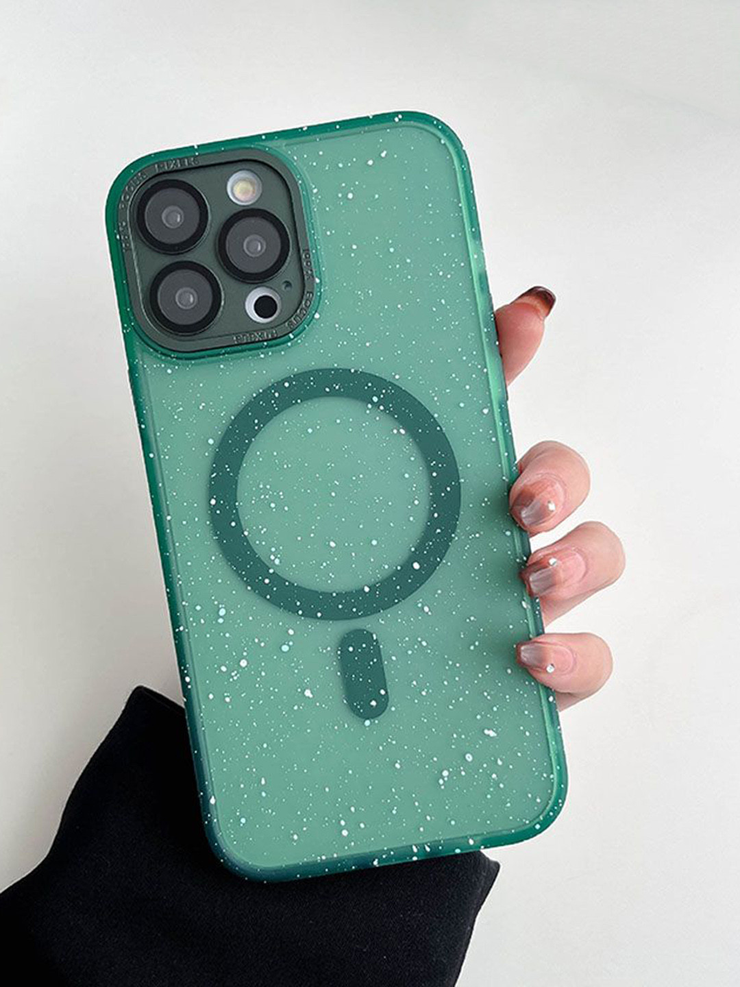 Luxury Kase LK098 Abstract Printed iPhone 13 Pro Anti-Splash Ink Dot Painting Back Case
