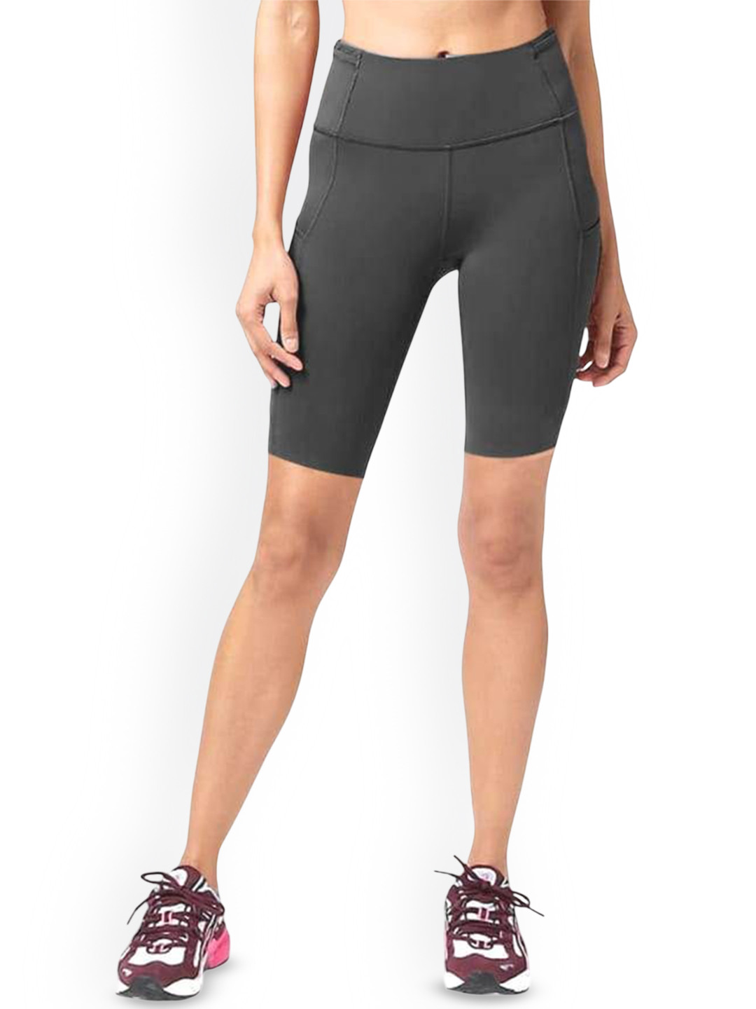 Flingr Women Skinny Fit Dri-FIT High-Rise Sports Shorts