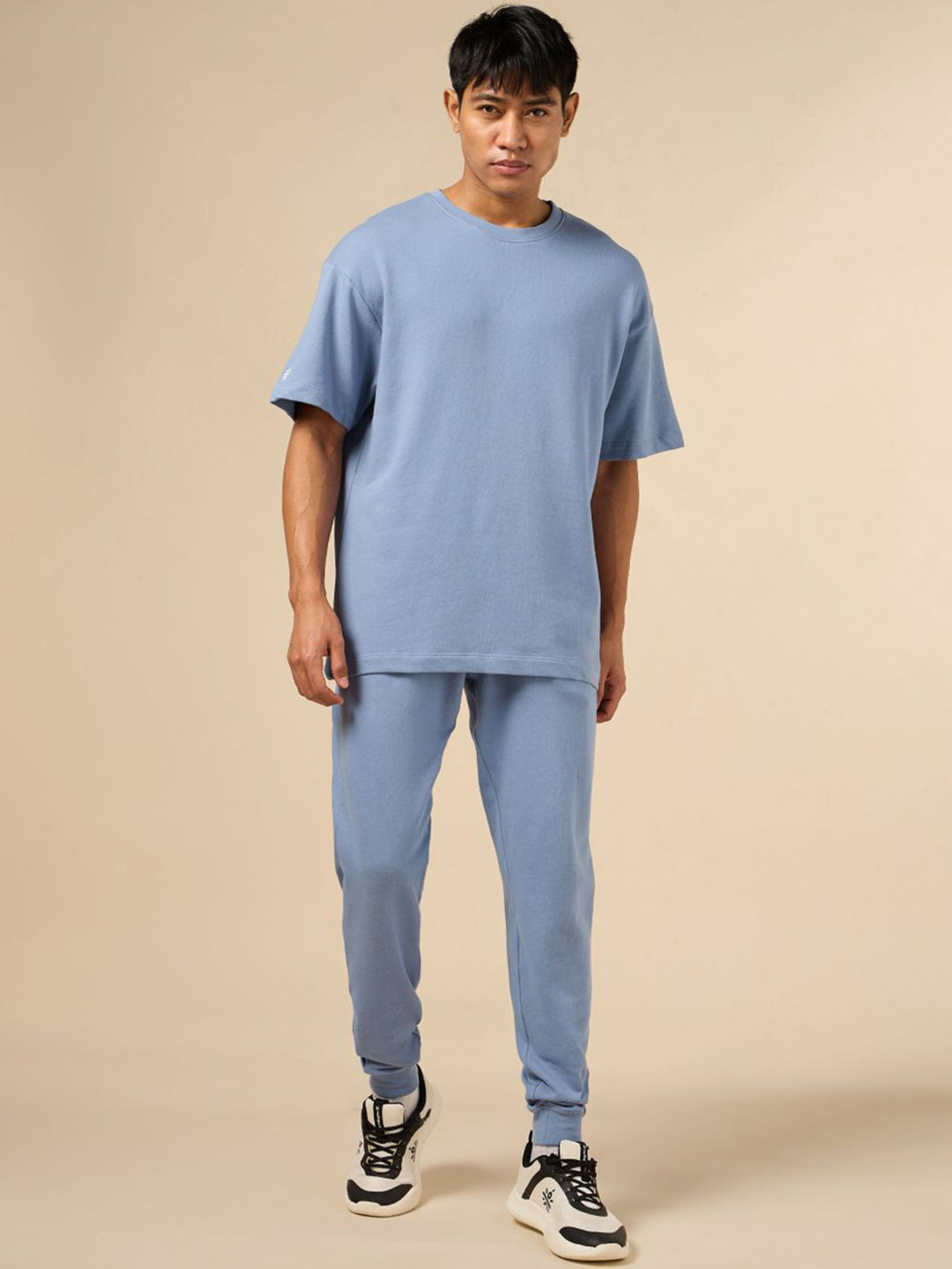 CULT Men's Blue Play Pure Cotton T-Shirt With Joggers Co-Ord Set