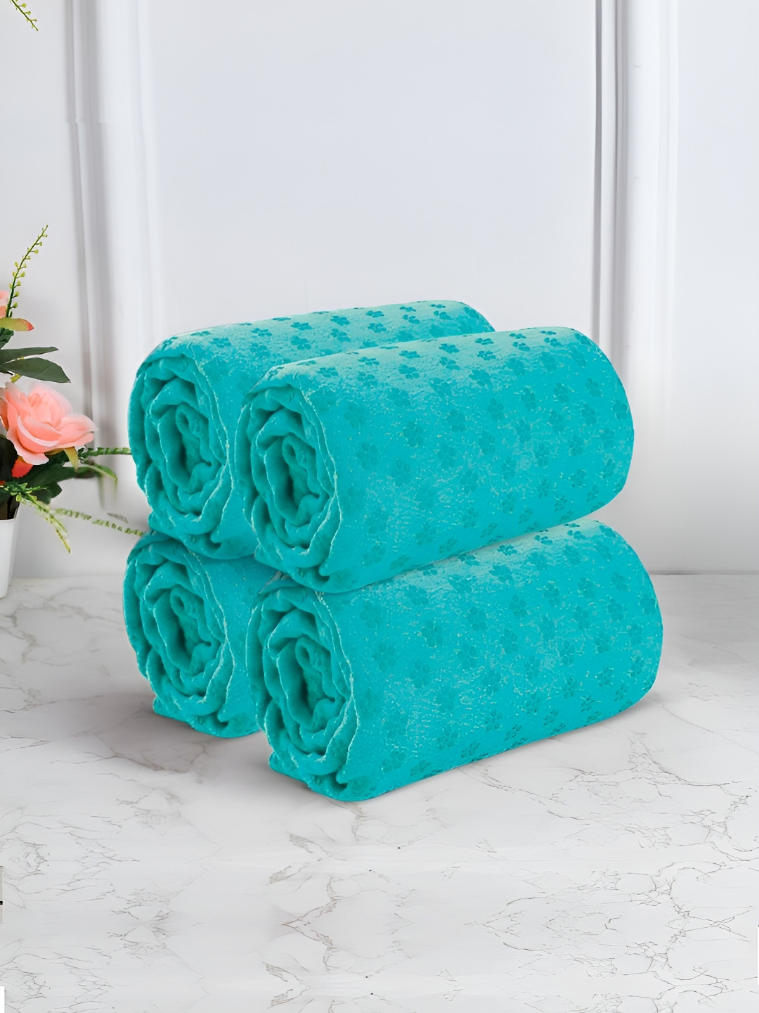 Black gold Blue 4 Pieces Self-Design Anti-Skid Microfiber Yoga Towel With Carry Bag