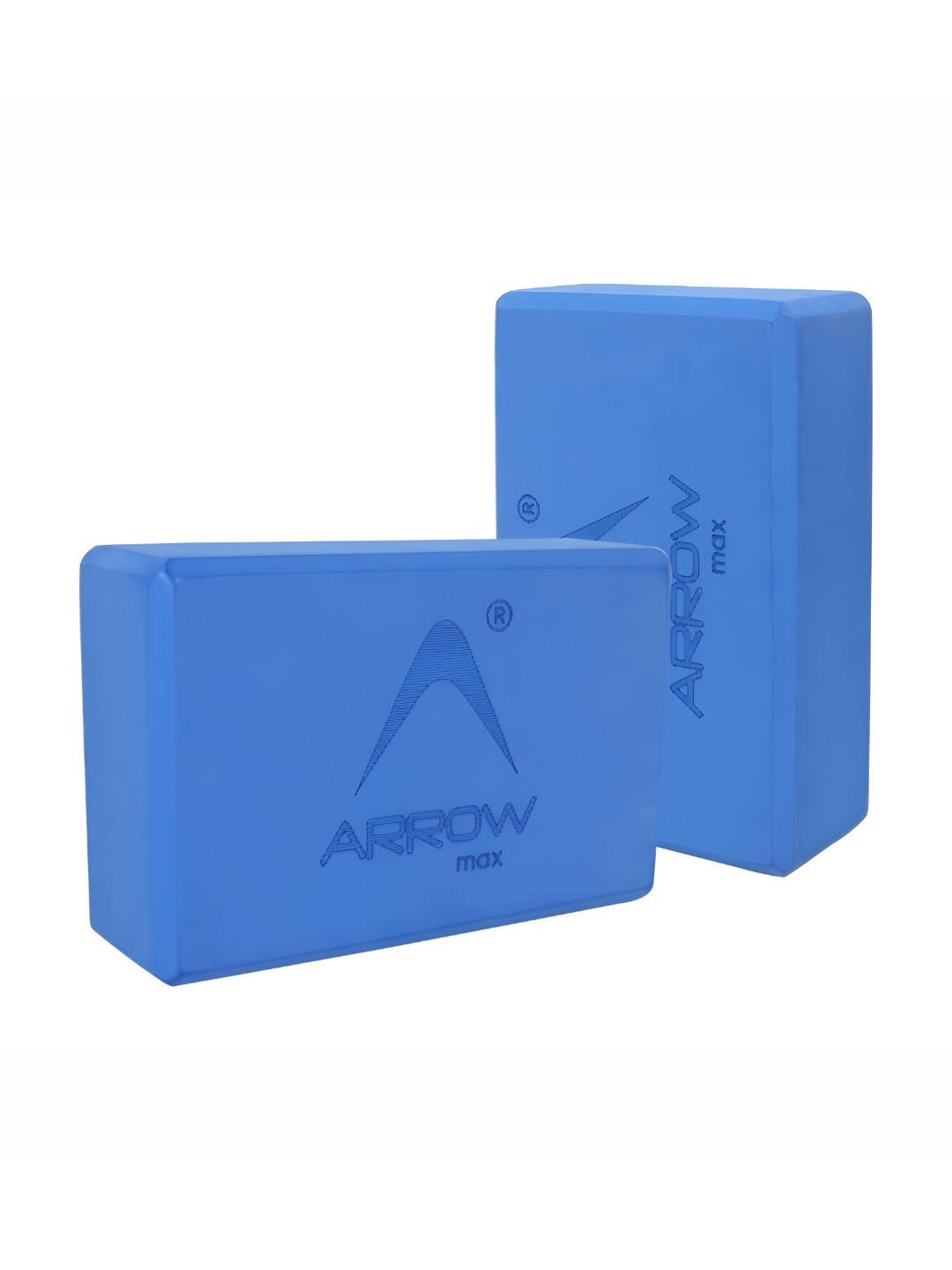 ARROWMAX Blue 2 Pieces Brand Logo Printed Yoga Brick Blocks
