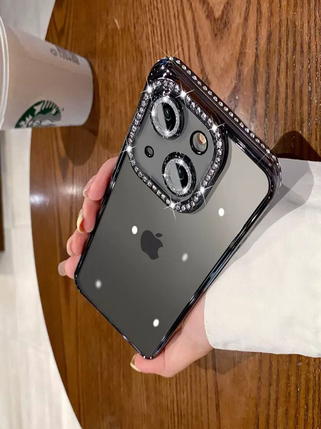 Luxury Kase Plating Glitter Diamond Transparent Shockproof iPhone 14 Plus Back Case