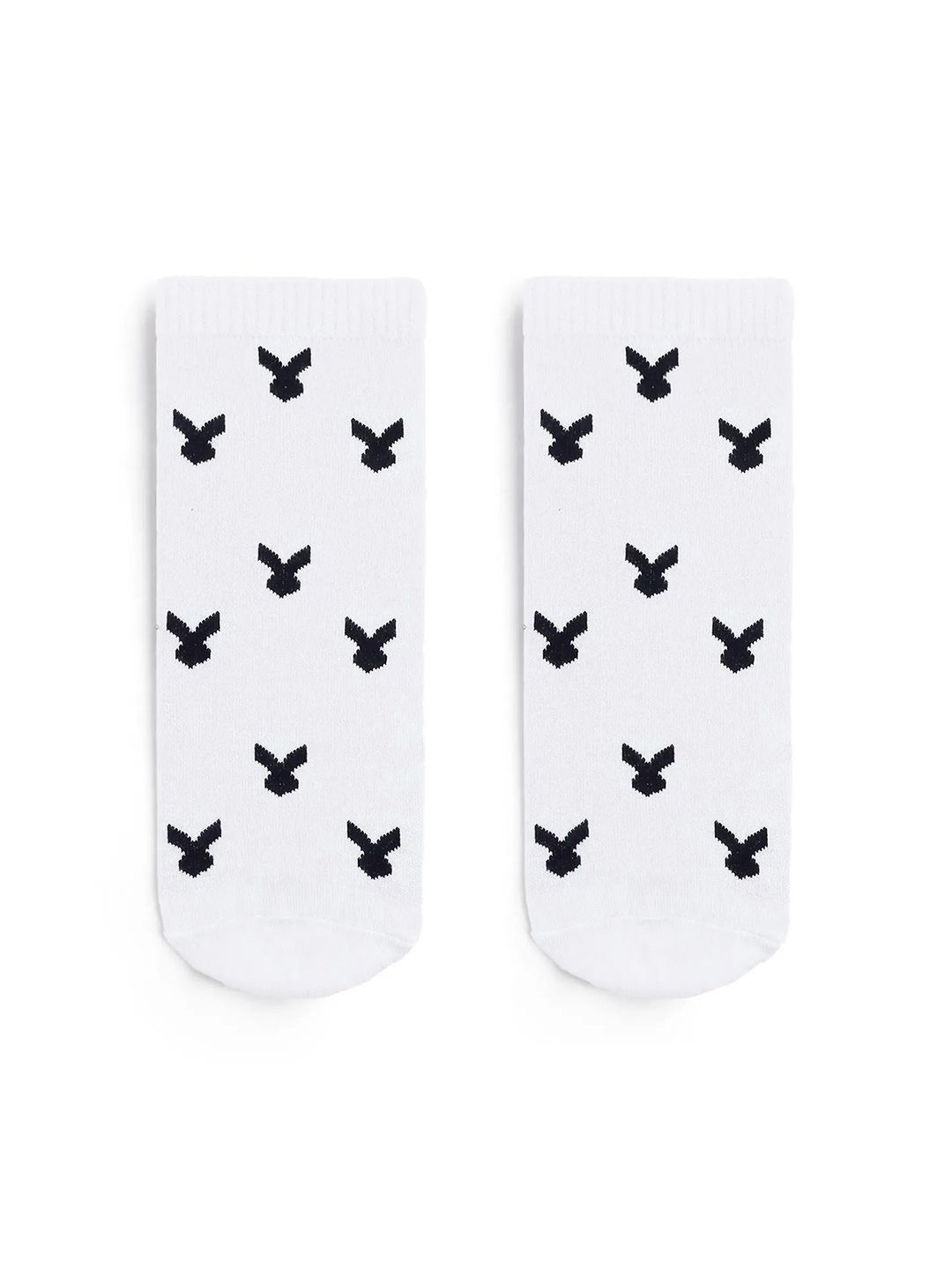 RARE RABBIT Men Printed Loger primary white Ankle-Length Socks