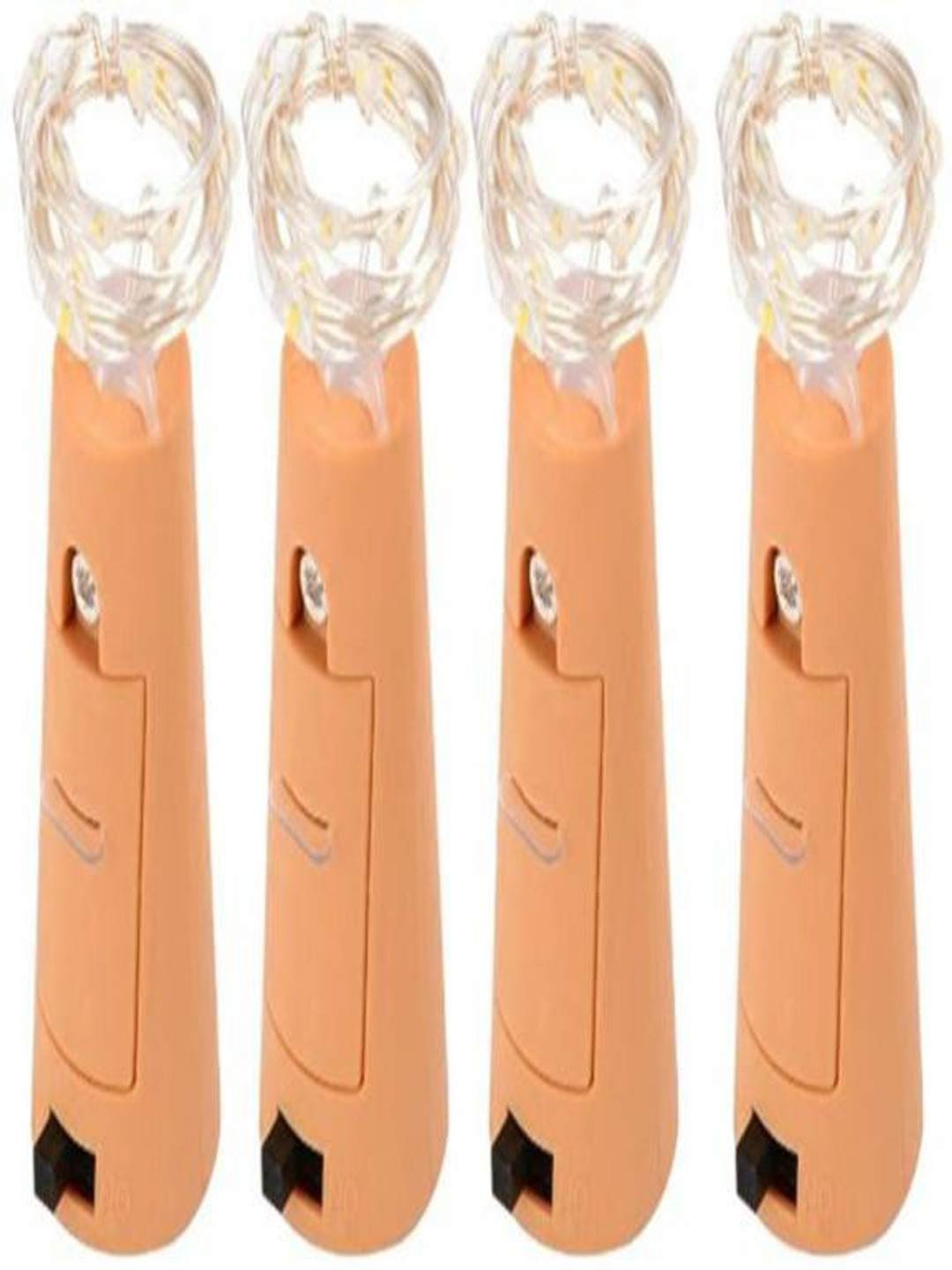 SPARK WORLD Yellow & Peach 4 Pieces Rice Shaped Bulb String Lights