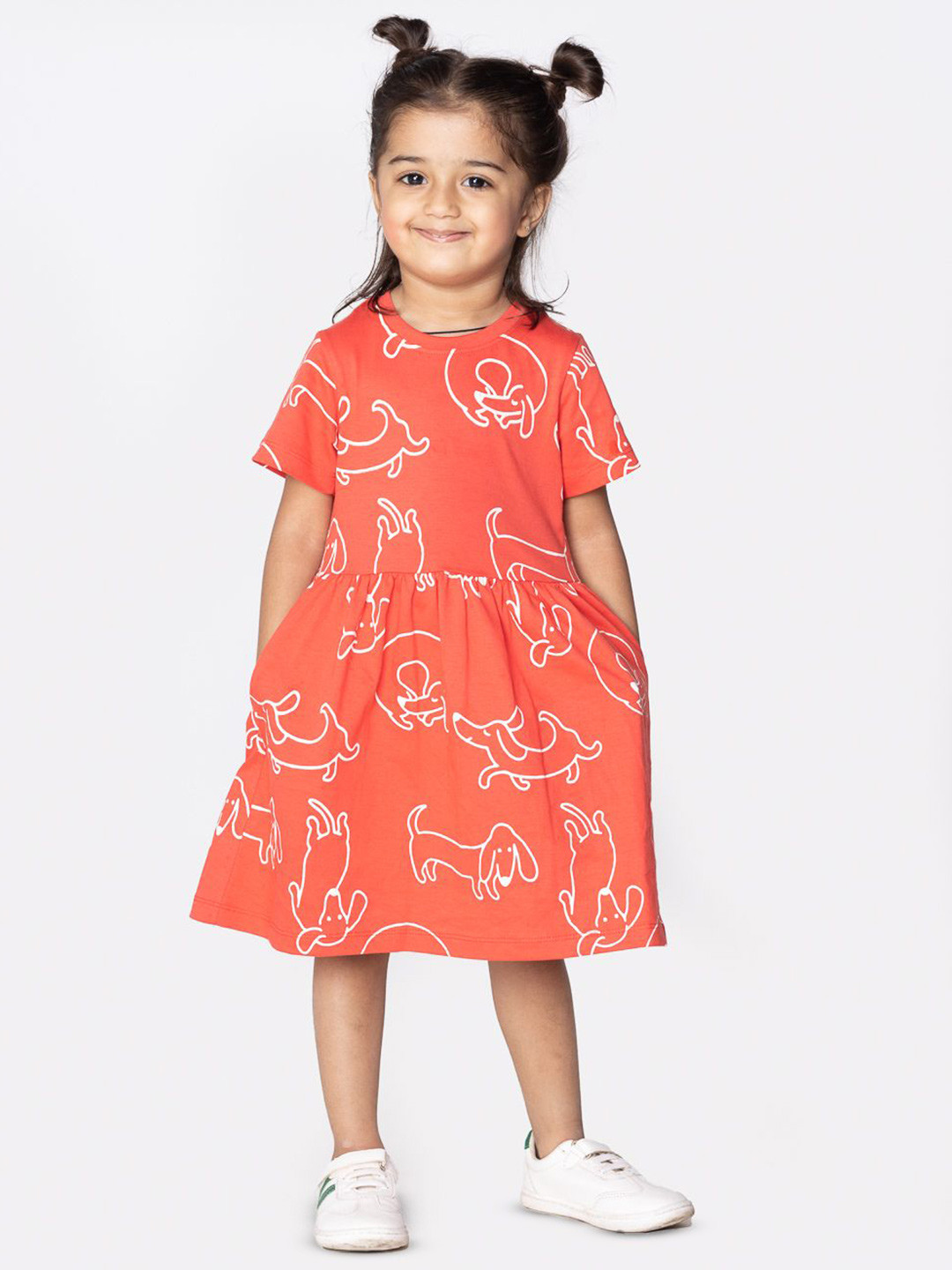 Reedoo Animal Print Fit & Flare Dress