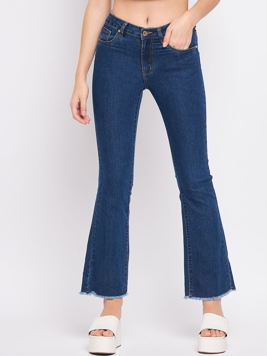 Madame Women Mid-Rise Flared Jeans