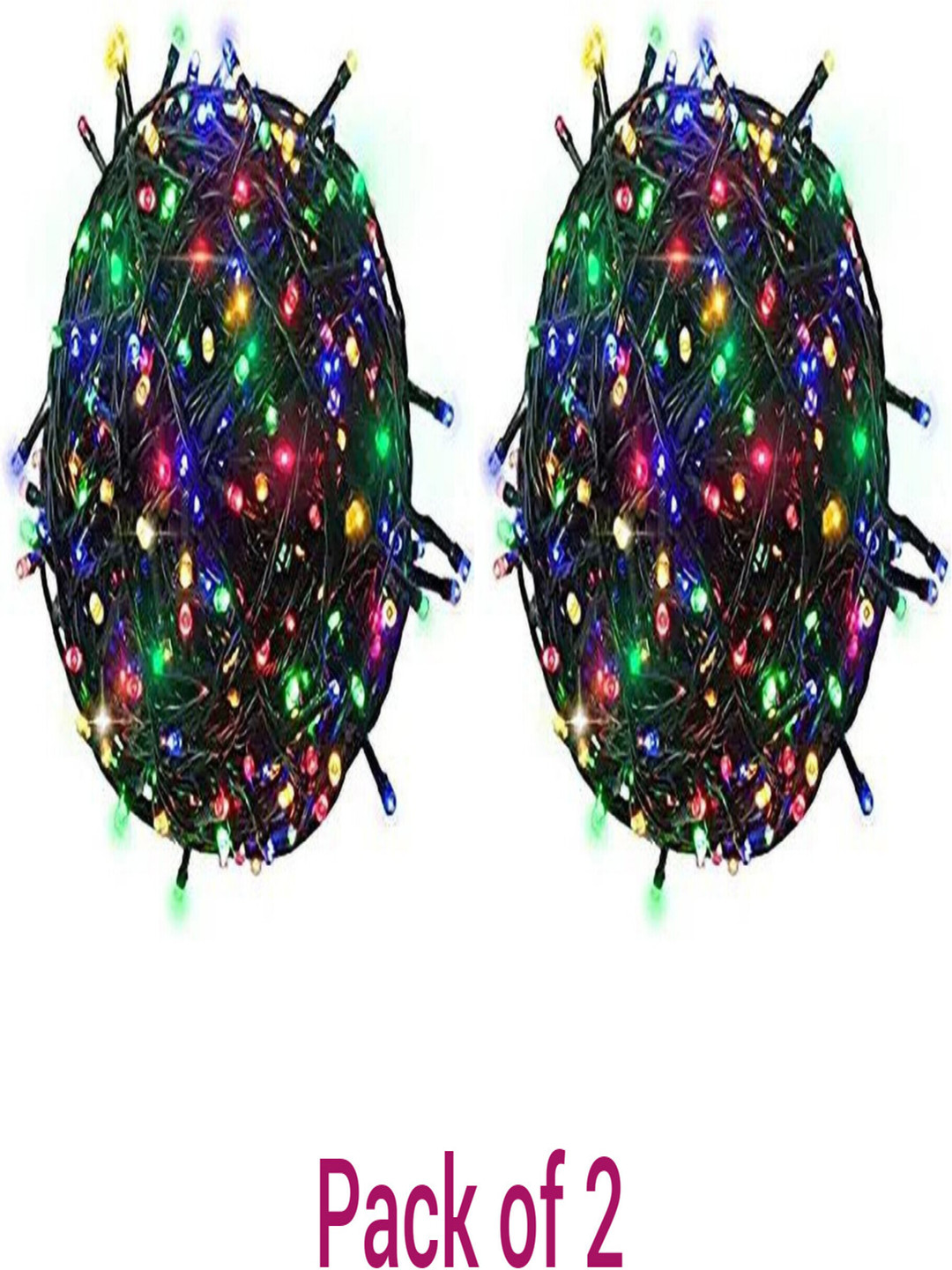 SPARK WORLD Multicolor Rice Shape 2 Piece String Lights