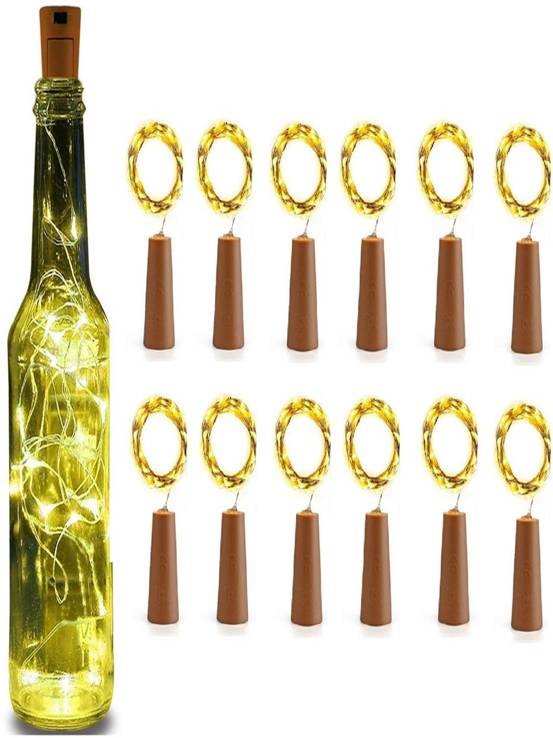 ENORMITY 1.98m Warm Yellow 10 LEDs Cylindrical Shape String Lights