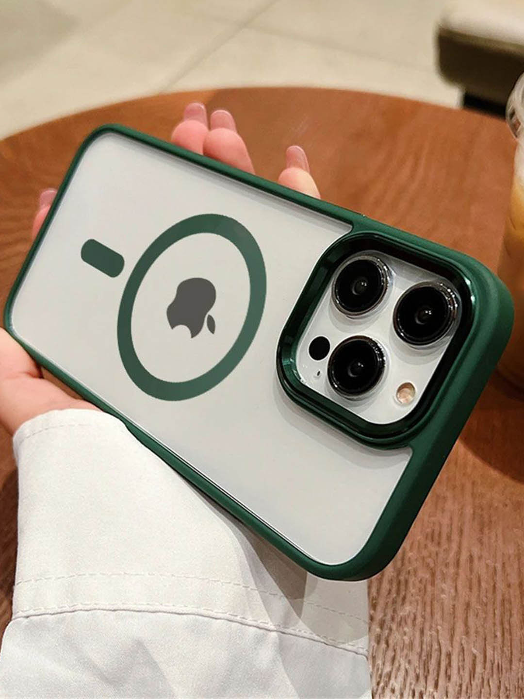 Luxury Kase LK096 Solid iPhone 15 Pro Mag-Safe Magnetic Wireless Charging Back Case