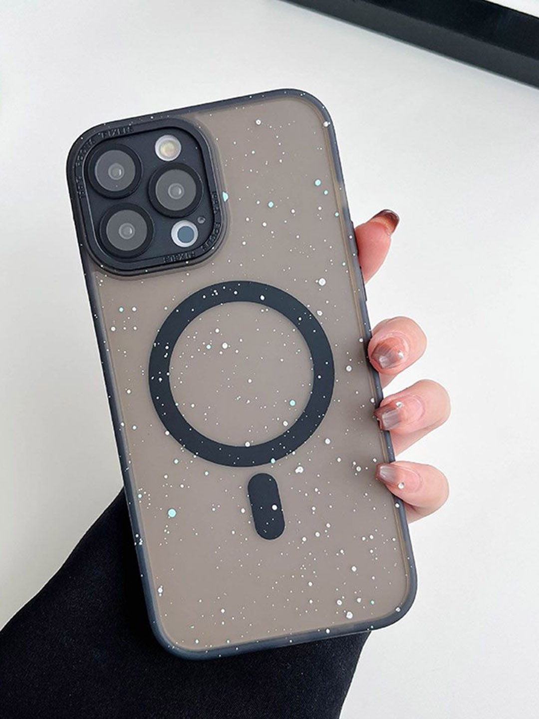 Luxury Kase Conversational LK098 Anti-Splash Ink Dot Painting iPhone 15 Pro Back Case