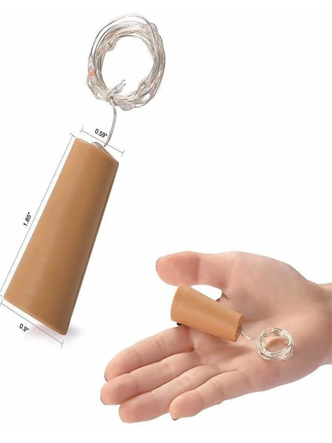 SPARK WORLD White 2 Pieces LED Cork Lights