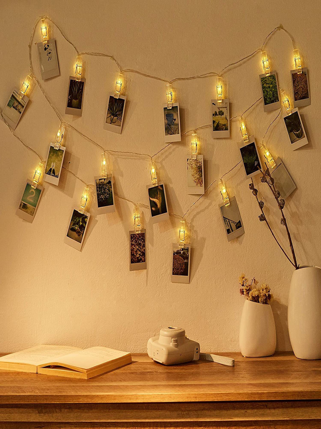 ENORMITY Yellow Photo Clip Shape String Lights