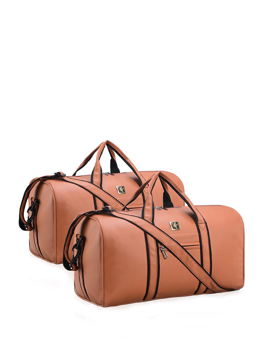 Kuber Industries Set of 2 Unisex Medium Regular Leather Casual Travel Luggage Duffel Bag