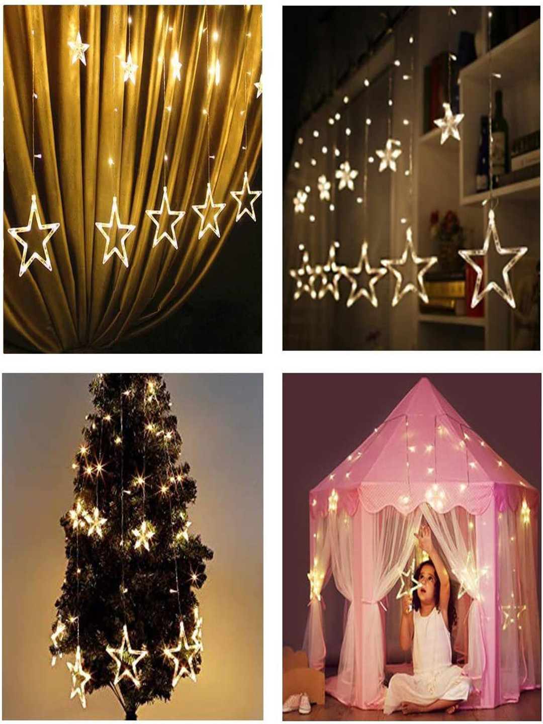 ENORMITY Warm Yellow Star Bulb String Lights