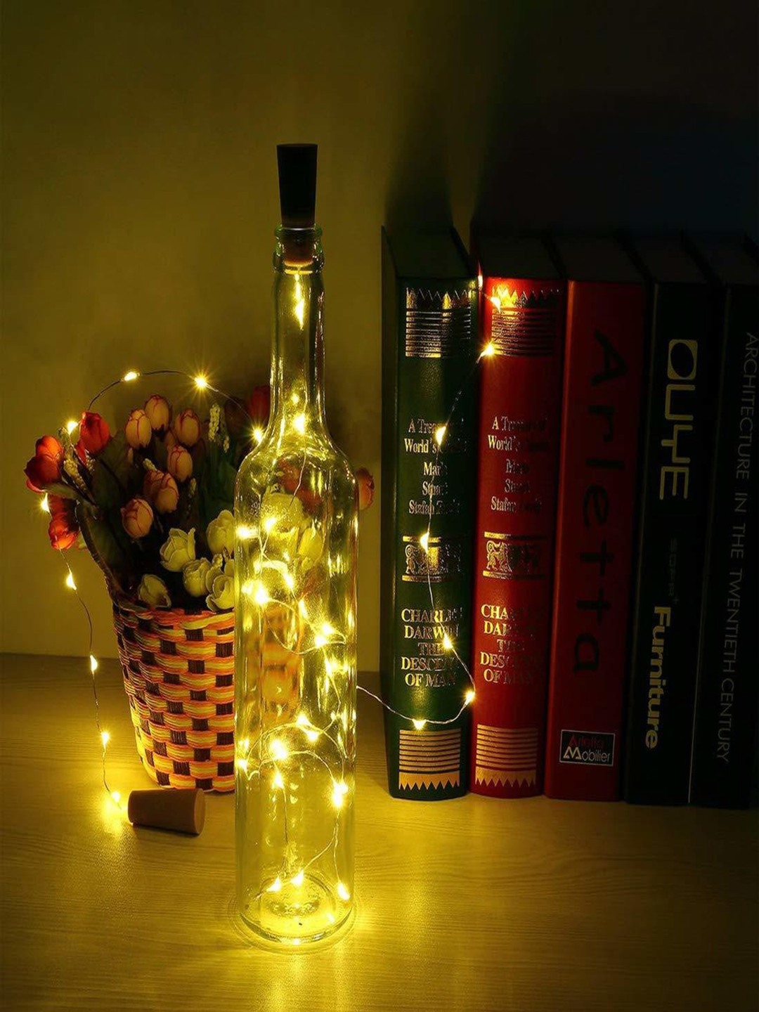 ENORMITY Transparent & White Rice Shape String Lights