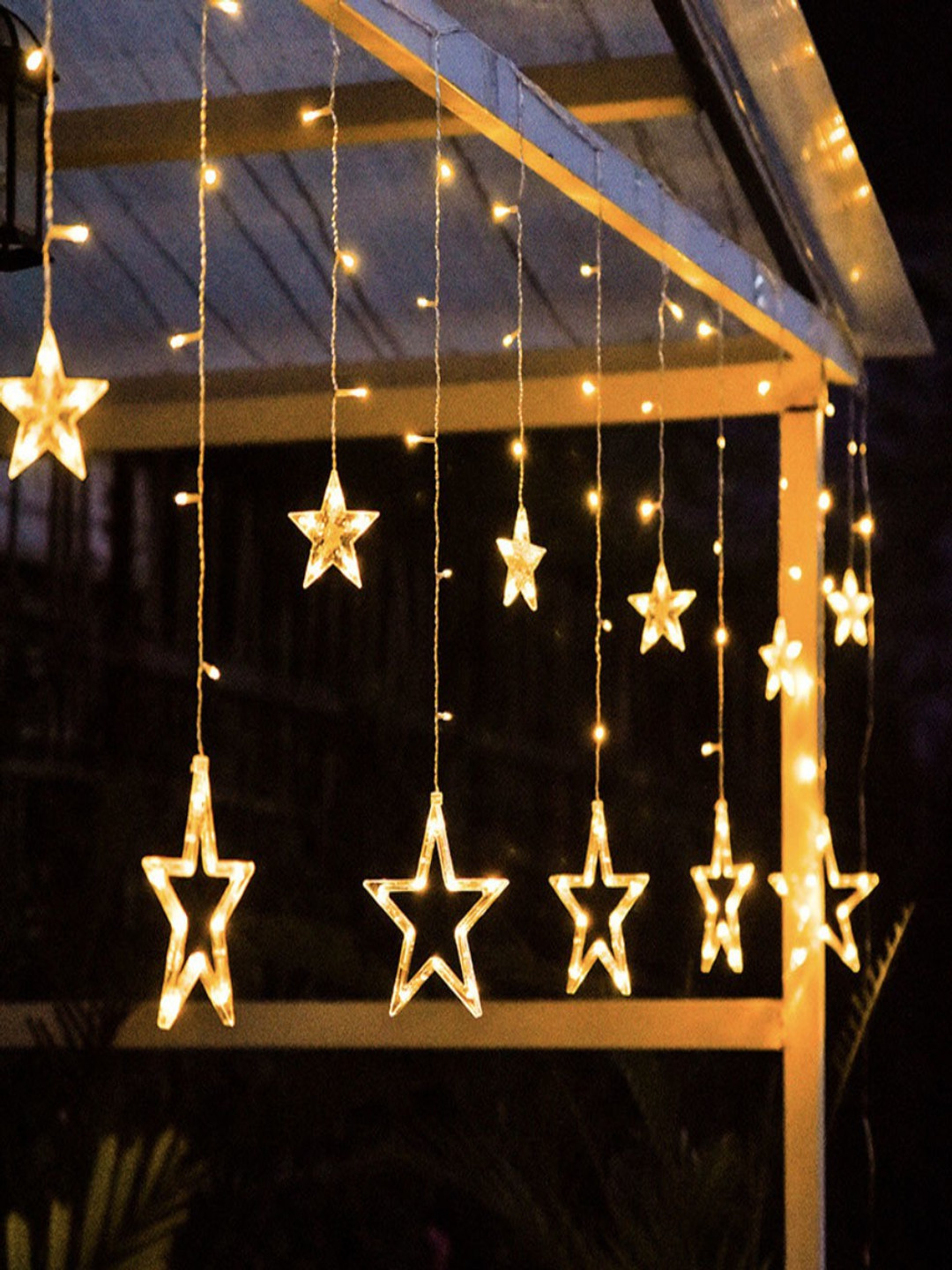 SPARK WORLD beige Star  String Lights