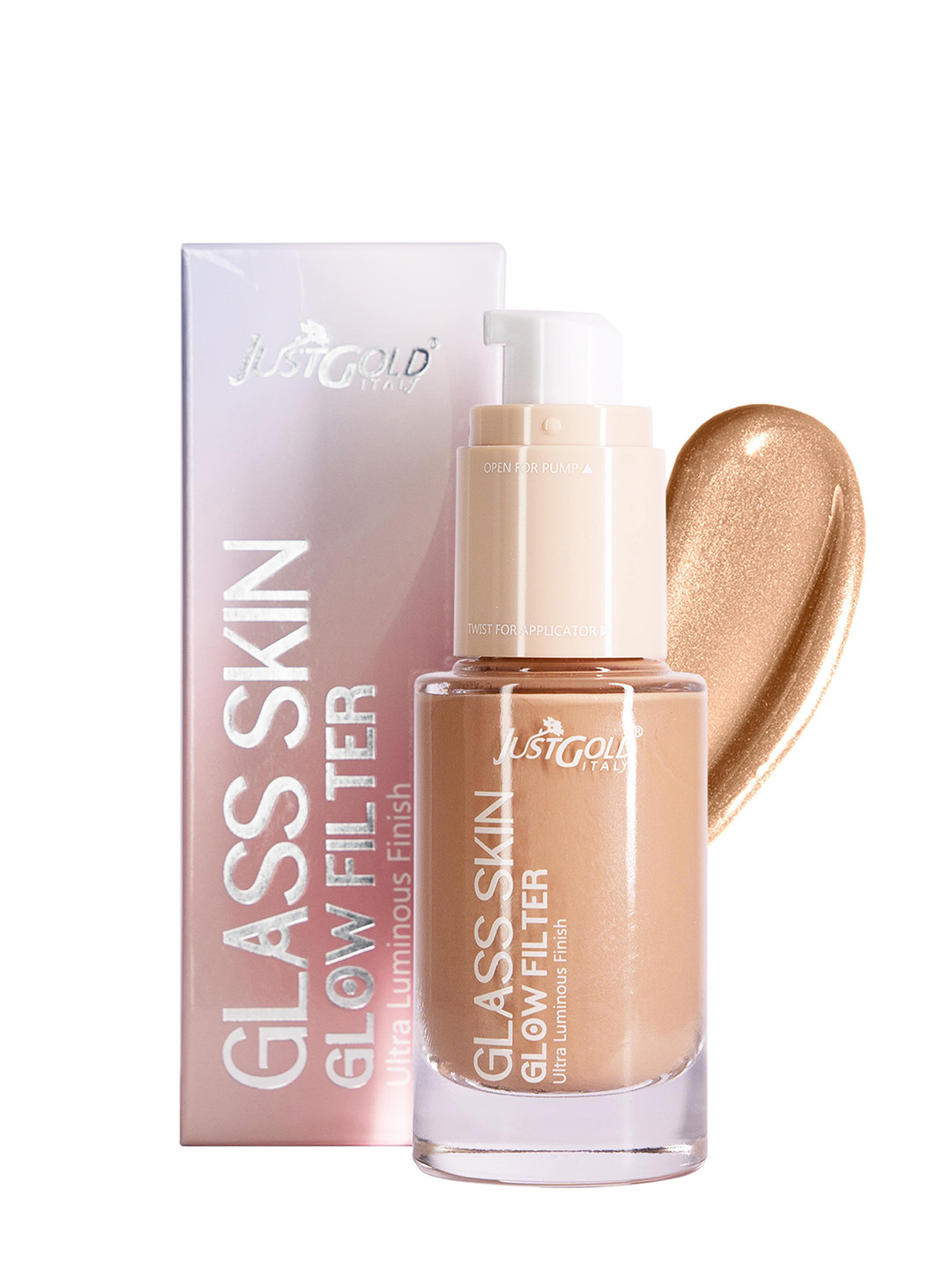 JUSTGOLD Glass Skin Glow Filter Enriched With Vitamin E- 30 ml- Buttery - GS102