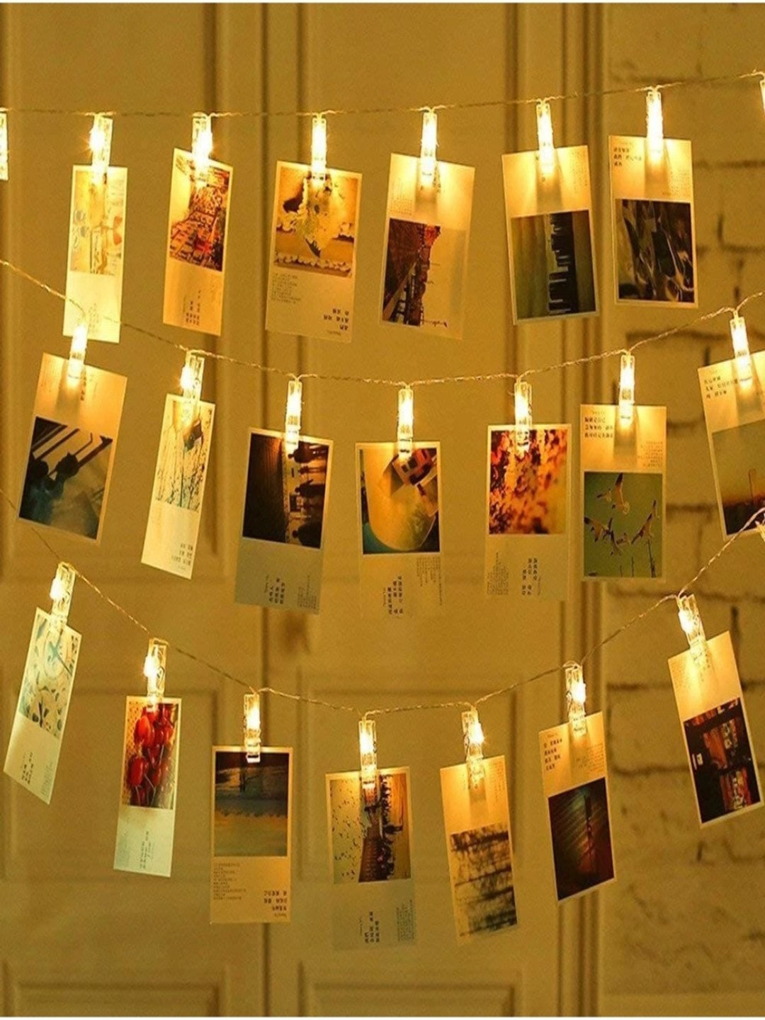 SPARK WORLD Gold Toned LED String Lights