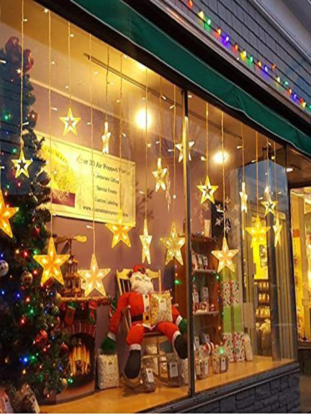 SPARK WORLD White Star Shaped LED String Lights