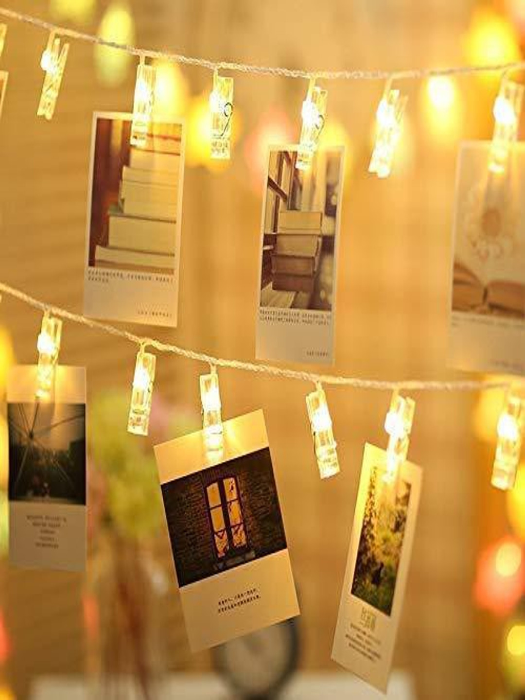 SPARK WORLD Yellow 16 Photo Clip  LED String Lights