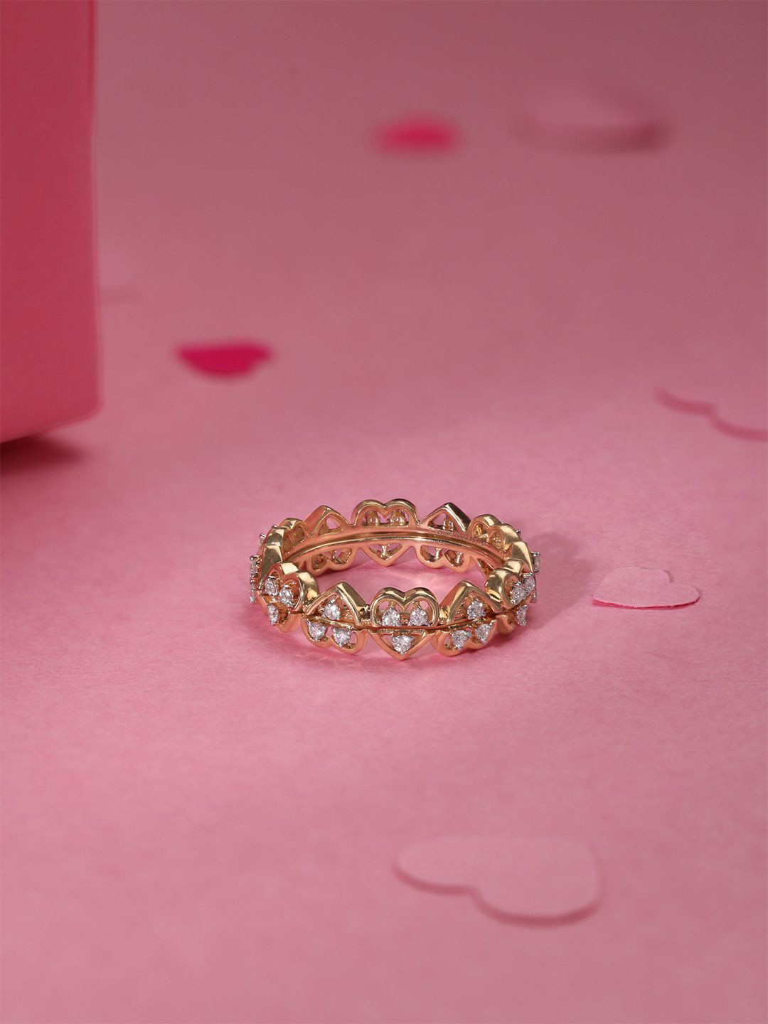 Mia by Tanishq Women Love Luck 14KT Gold Diamond Finger Ring - 3.2 g