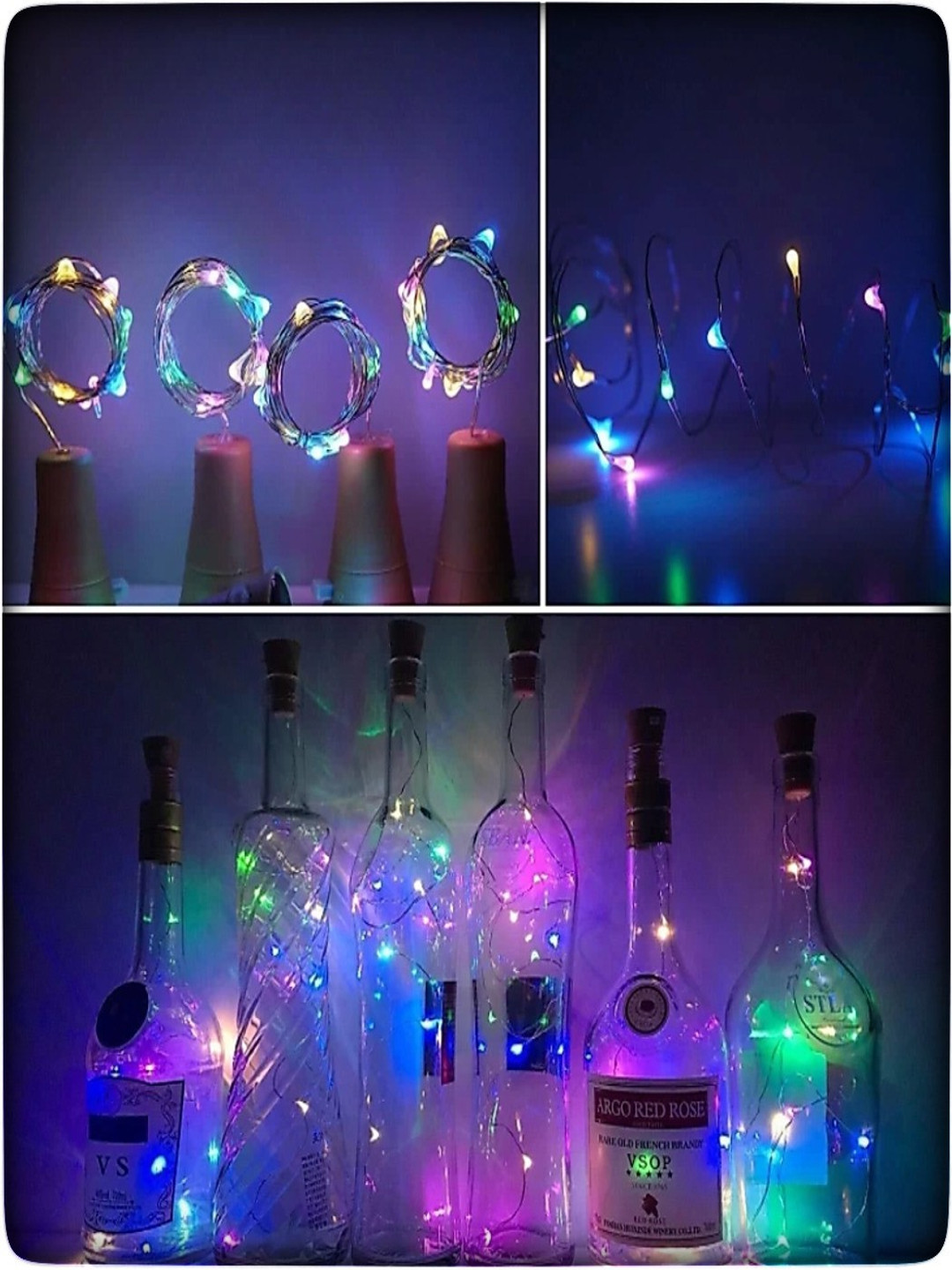 ENORMITY 1.98m Multicolor More than 360 LEDs Rice Shape 6 Piece String Lights