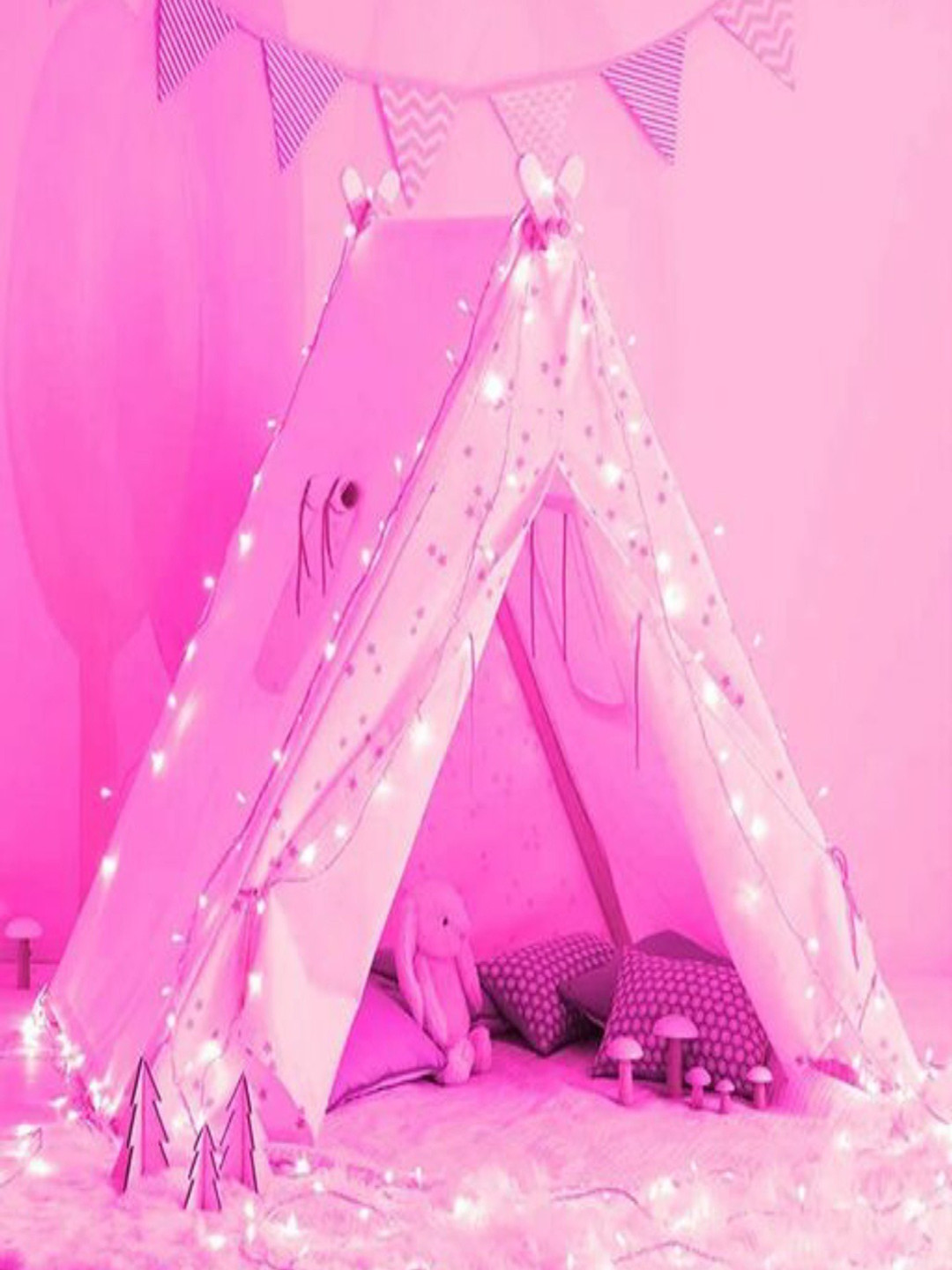 SPARK WORLD Pink Rice Shape String Lights