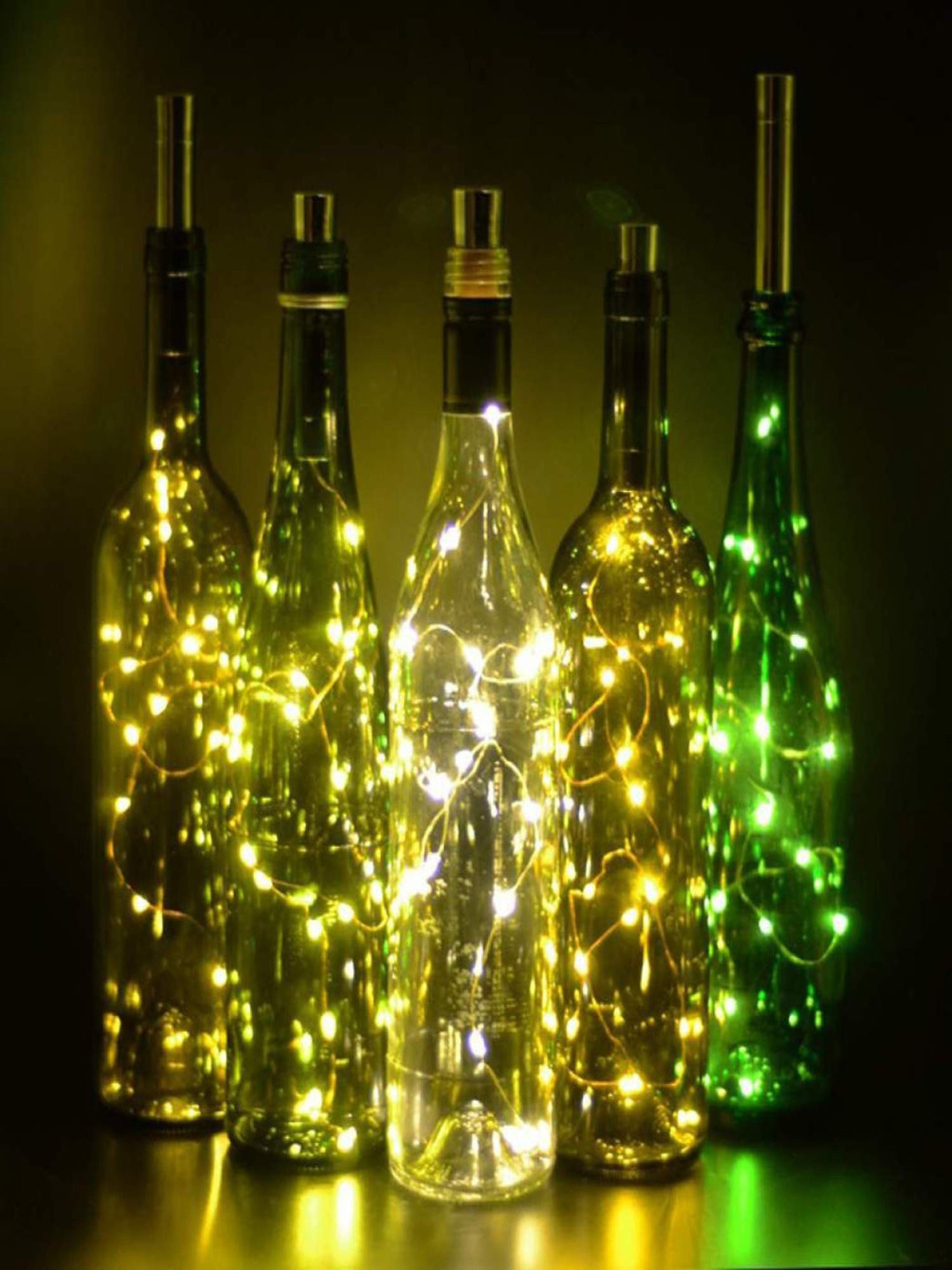 SPARK WORLD 20 Yellow Cork LED String Lights