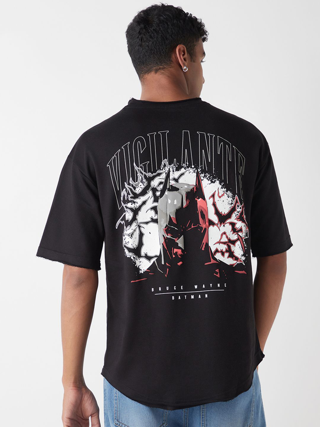 Bewakoof Heavy Duty 1.0 Official DC Merchandise Batman Men's Printed Oversized T-Shirt