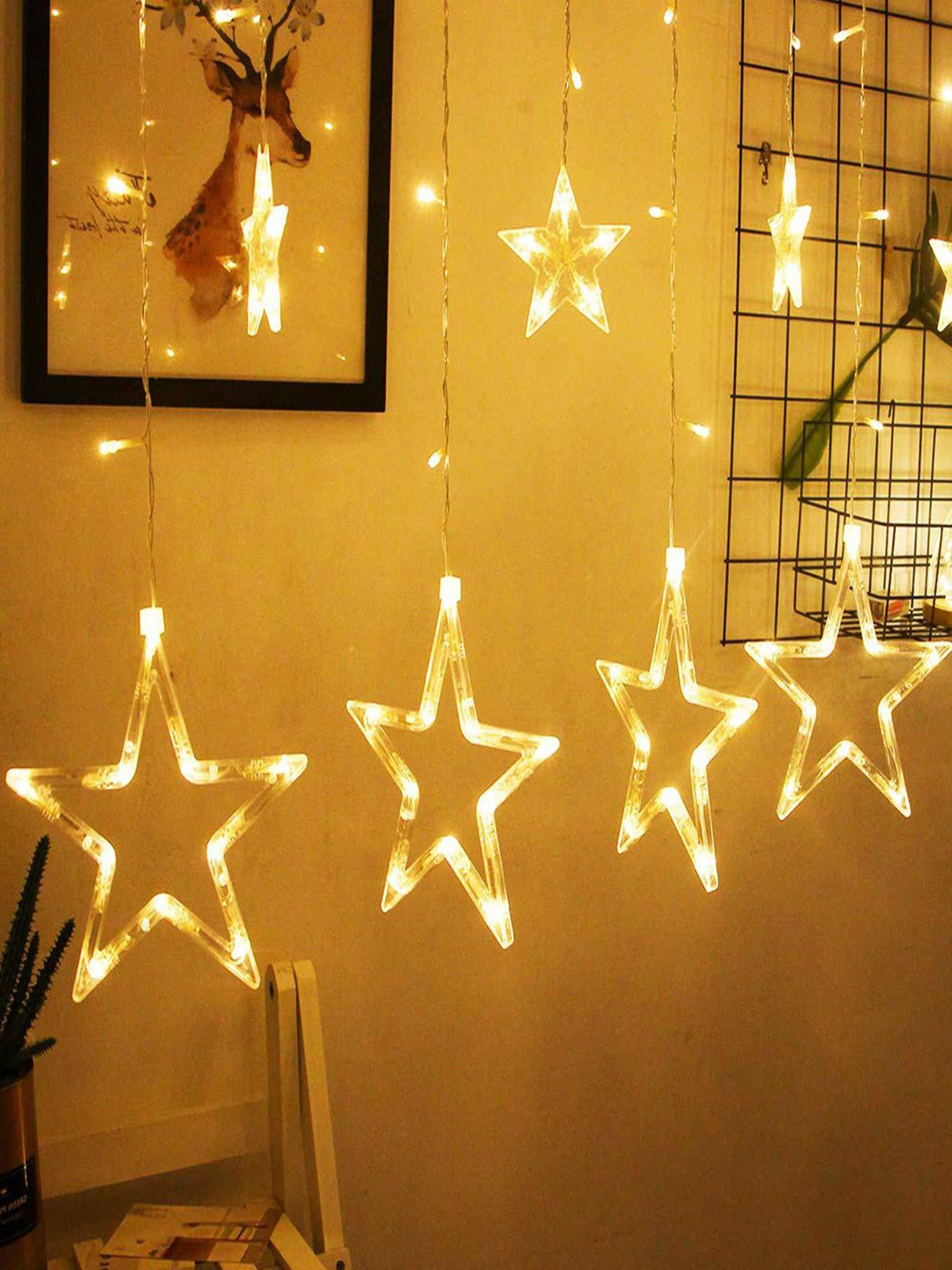 SPARK WORLD White Star Shape String Lights