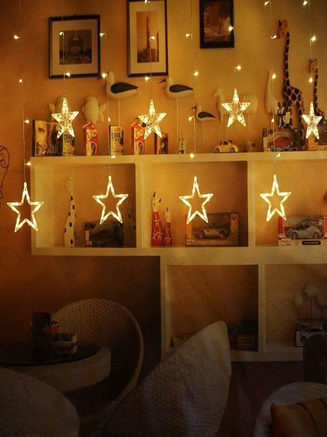 ENORMITY Warm Yellow Waterproof Star Bulb String Lights