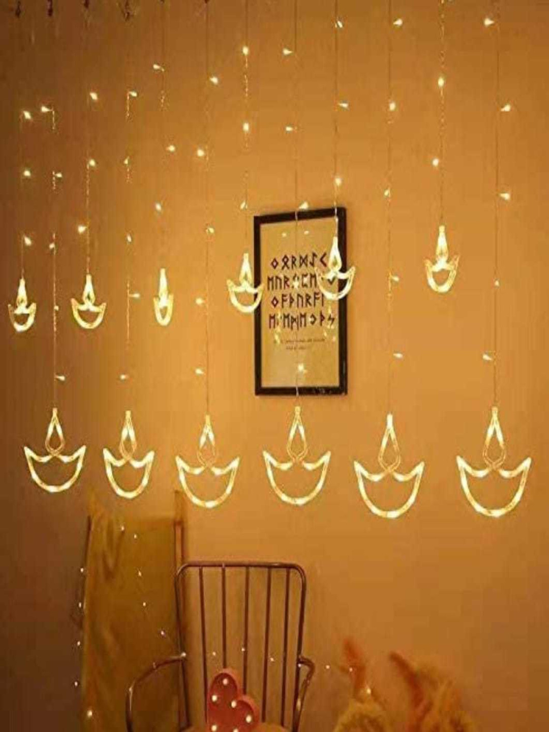 ENORMITY  Yellow Diya Shaped  LED String Lights